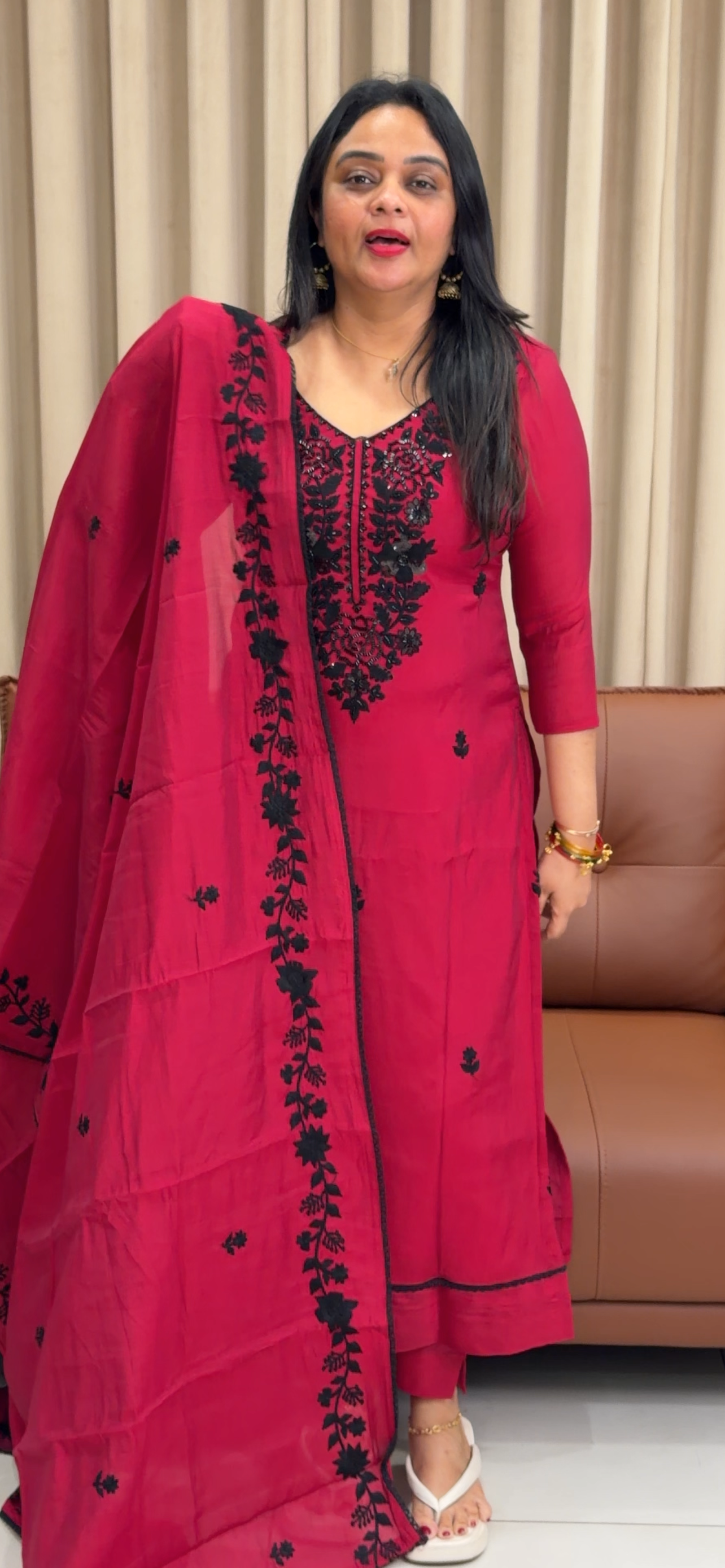 FORWARD HANDWORKED TOP, BOTTOM AND DUPATTA  - IHA 33867