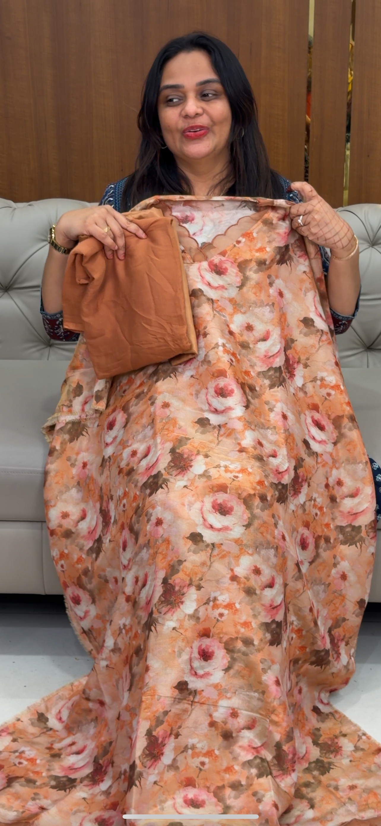 TISSUE UNSTITCHED SALWAR SUITS - IHA 30529