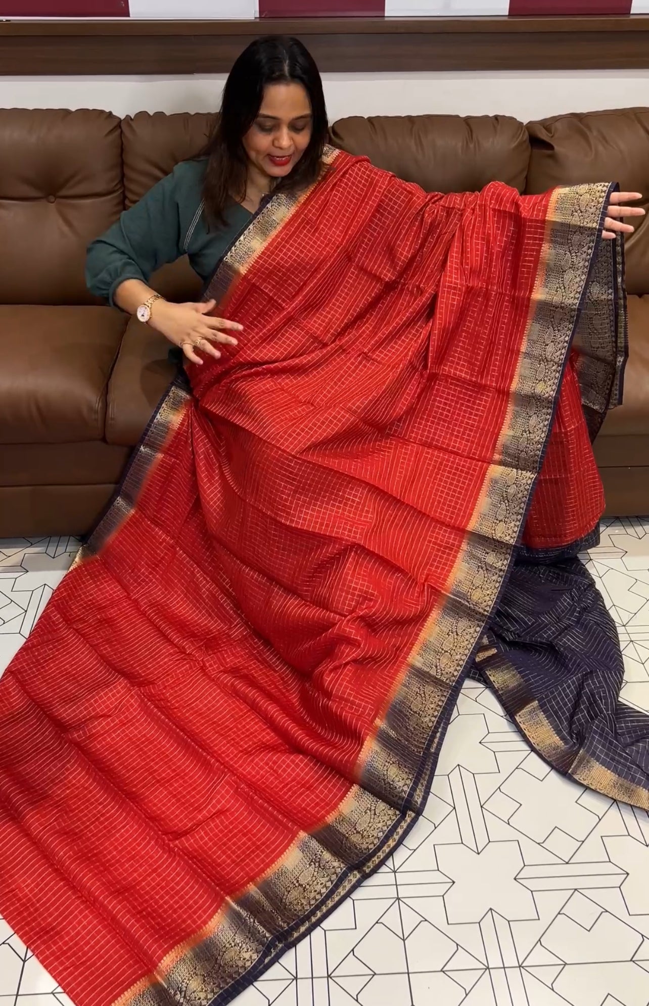 SEMI BANARASI SAREES - IHA 18295