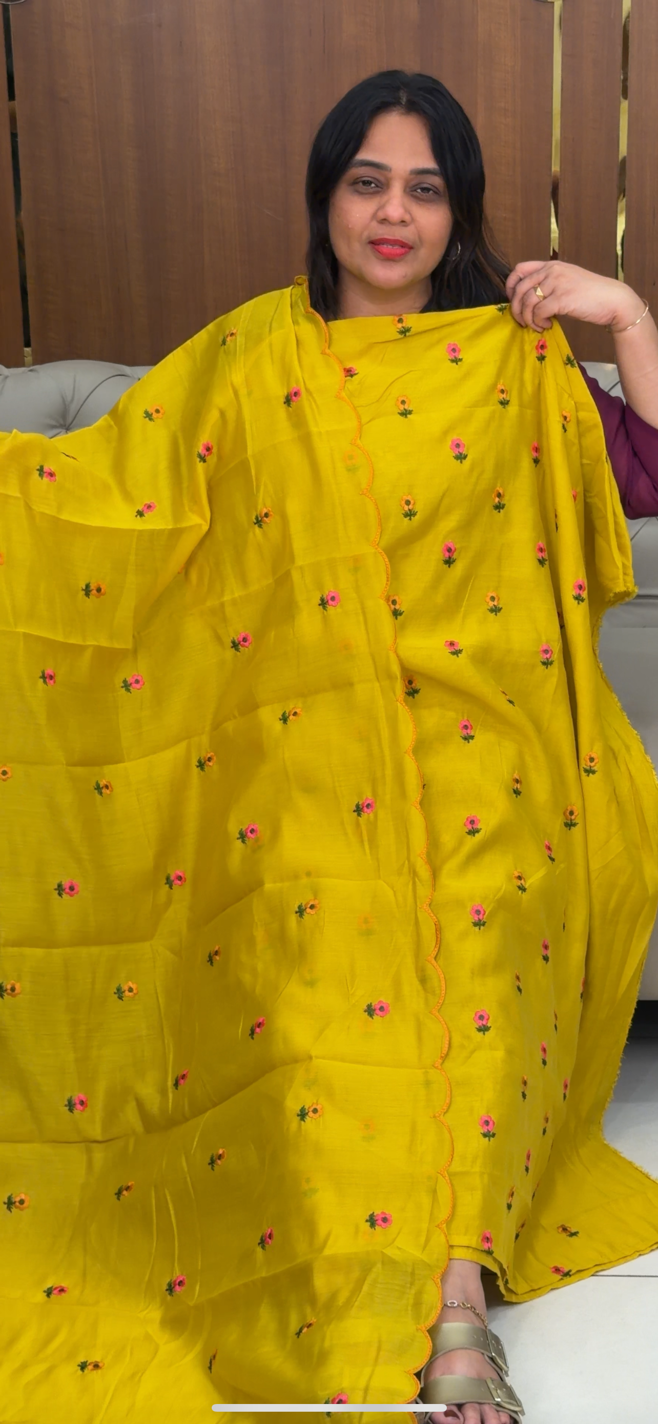 MALAI CHANDERI UNSTITCHED SALWAR SUITS - IHA 32226