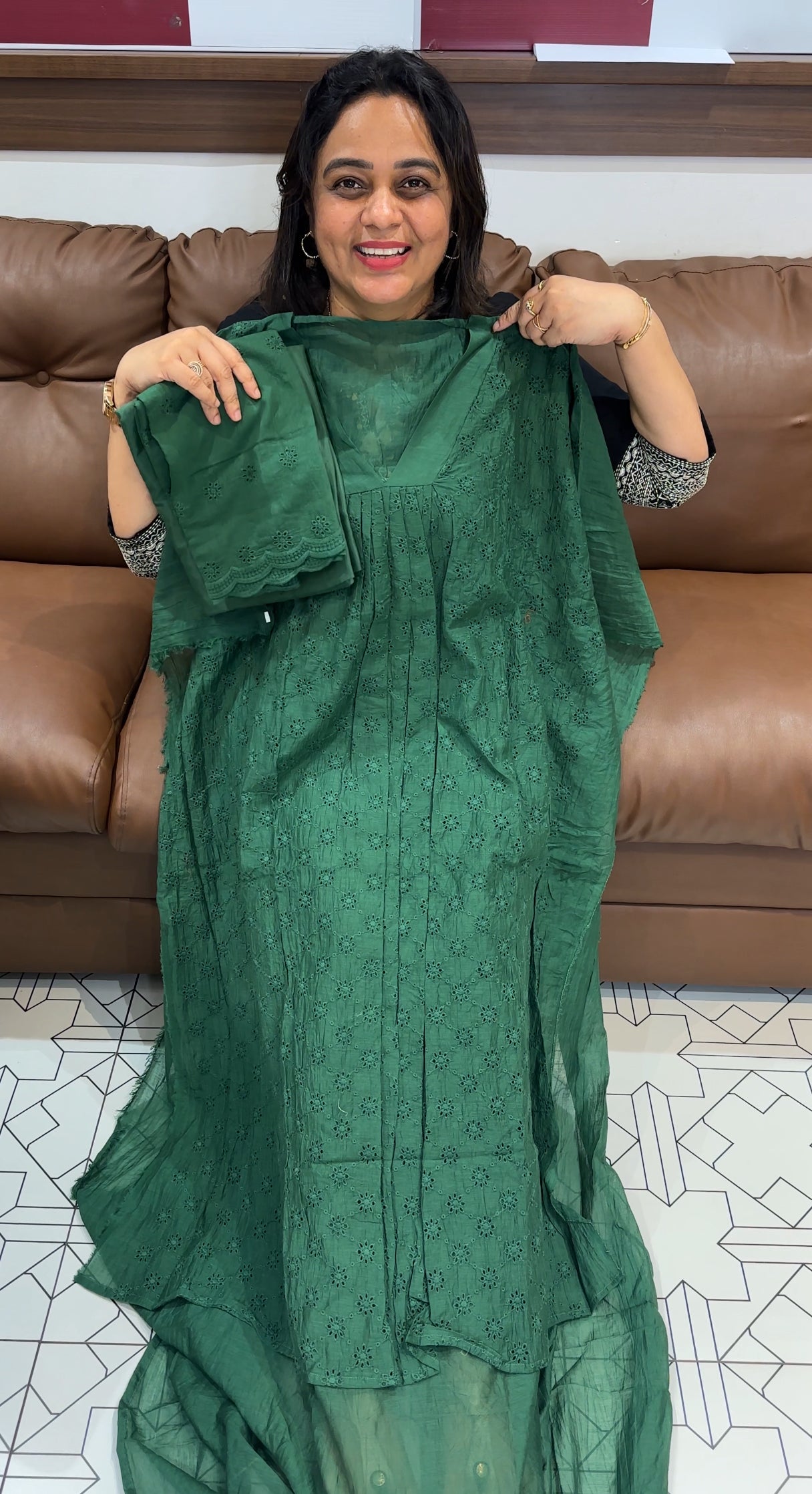 MALAI CHANDERI UNSTITCHED SALWAR SUITS - IHA 26651