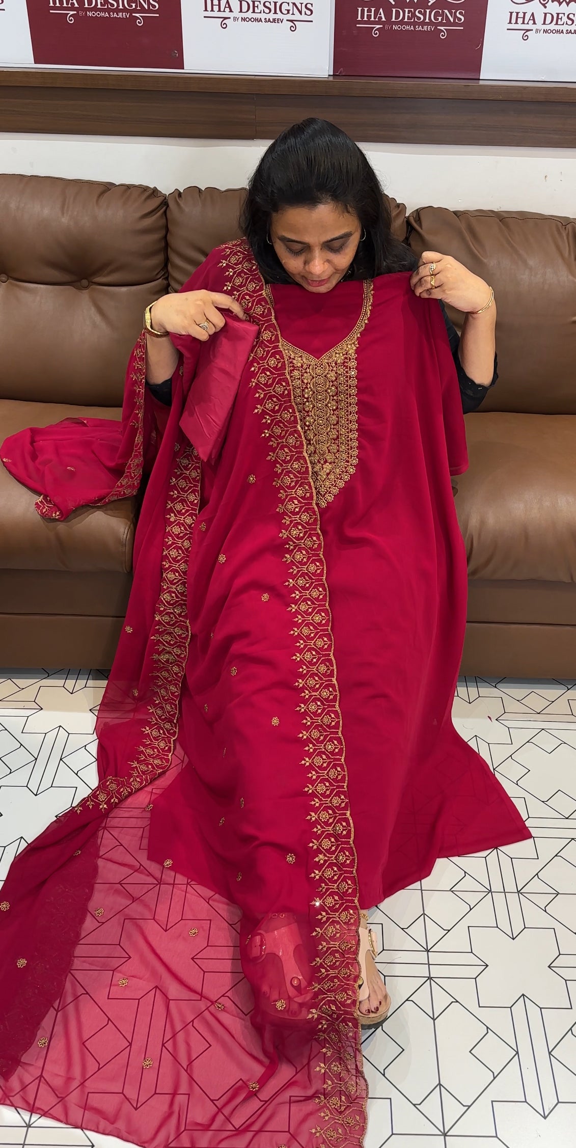 FAUX GEORGETTE UNSTITCHED SALWAR SUITS - IHA 27917