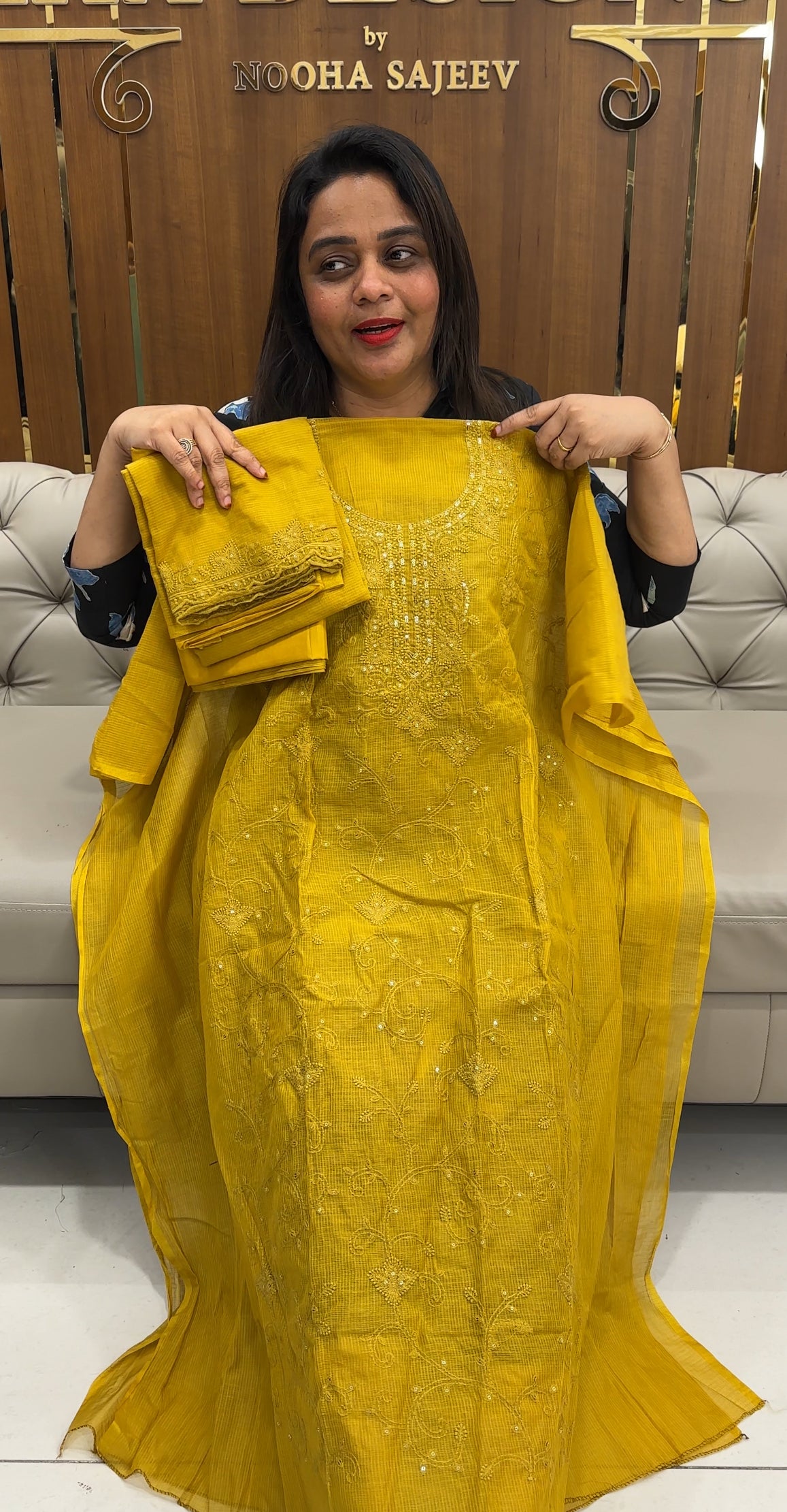 NET KOTA UNSTITCHED SALWAR SUITS - IHA 25357