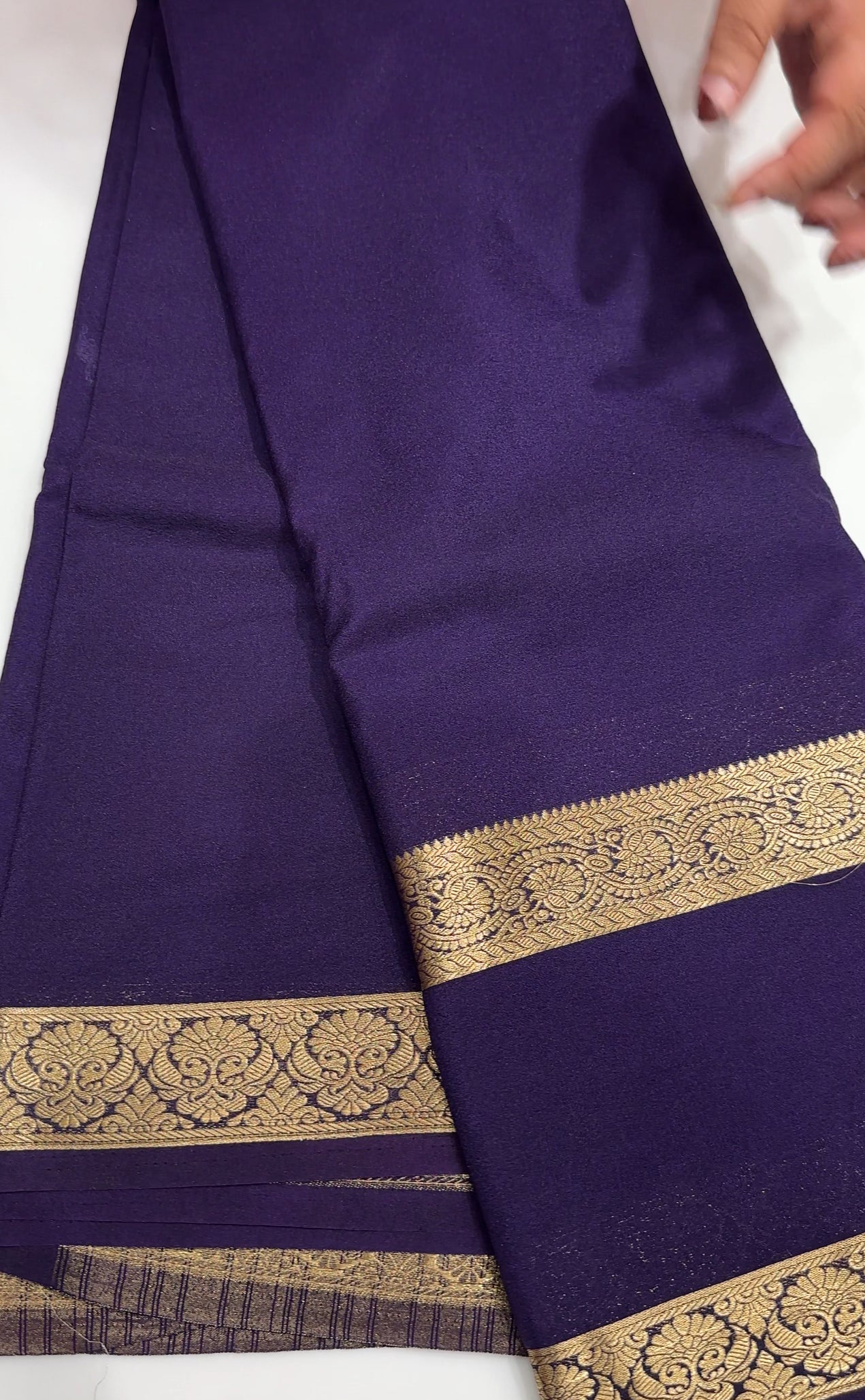 SEMI CRAPE SAREES - IHA 27244