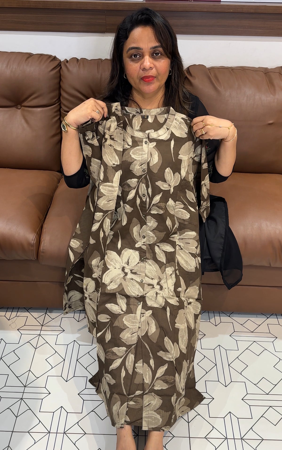 PRINTED COTTON TOP AND BOTTOM - IHA 24906