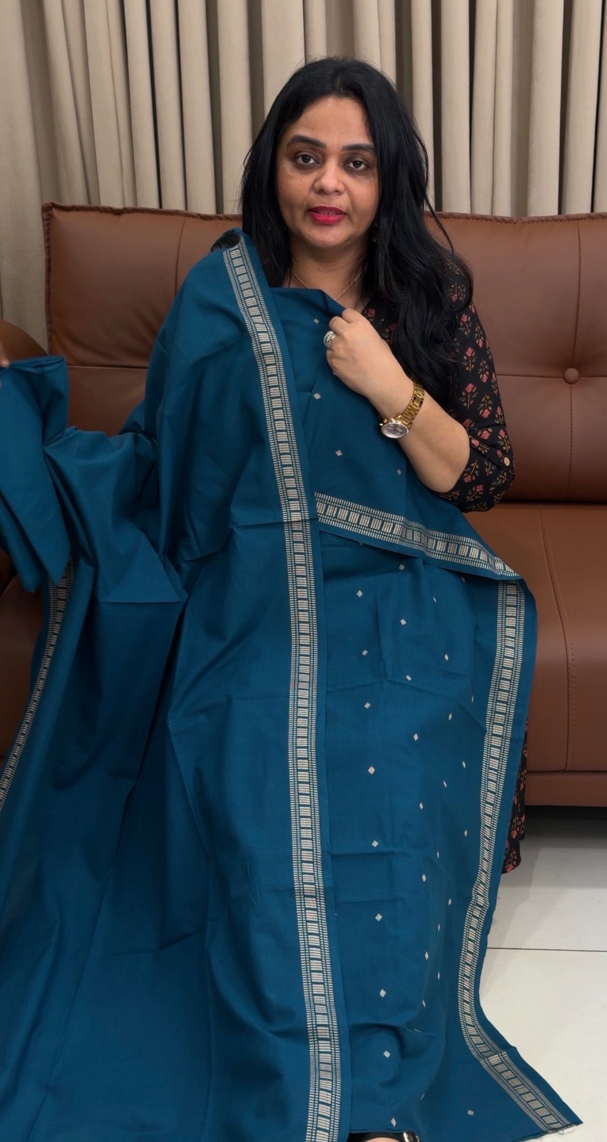 HANDLOOM COTTON UNSTITCHED SALWAR SUITS - IHA 34549