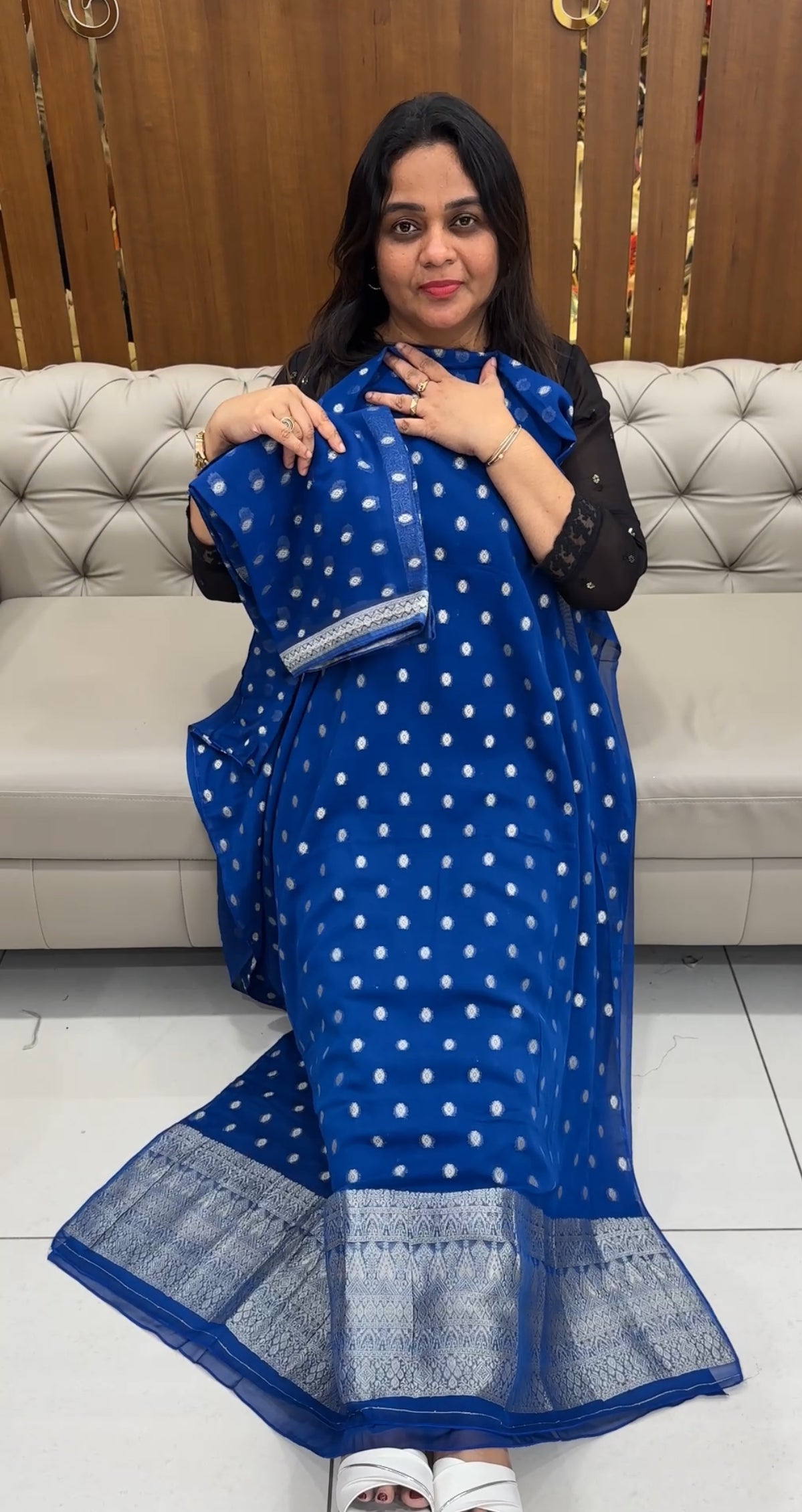 BANARASI UNSTITCHED SALWAR SUITS - IHA 28411