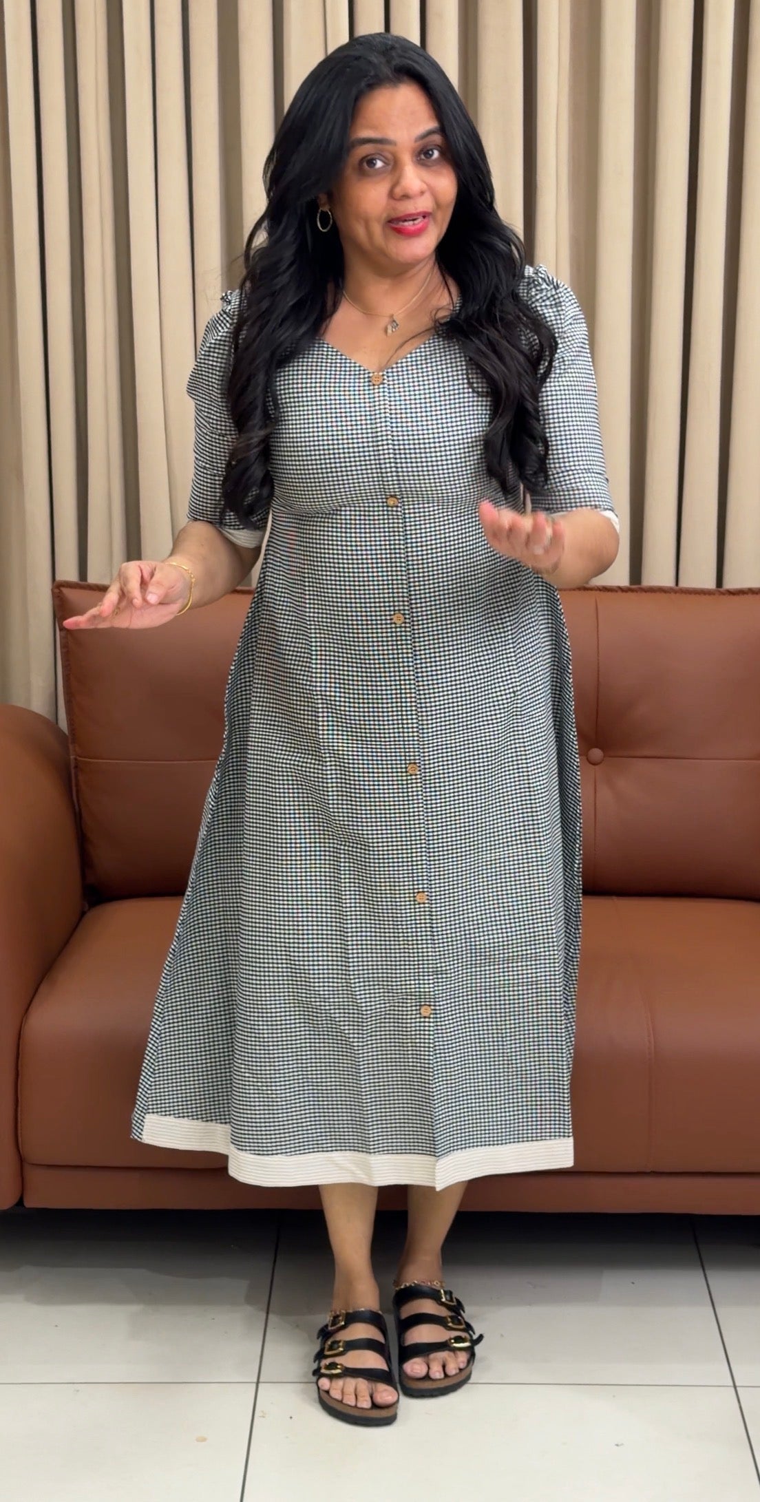 IHA'S IN-HOUSE HANDLOOM COTTON FROCKS - IHA 35183