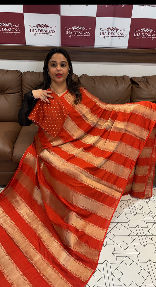 SEMI BANARASI SAREES - IHA 24729