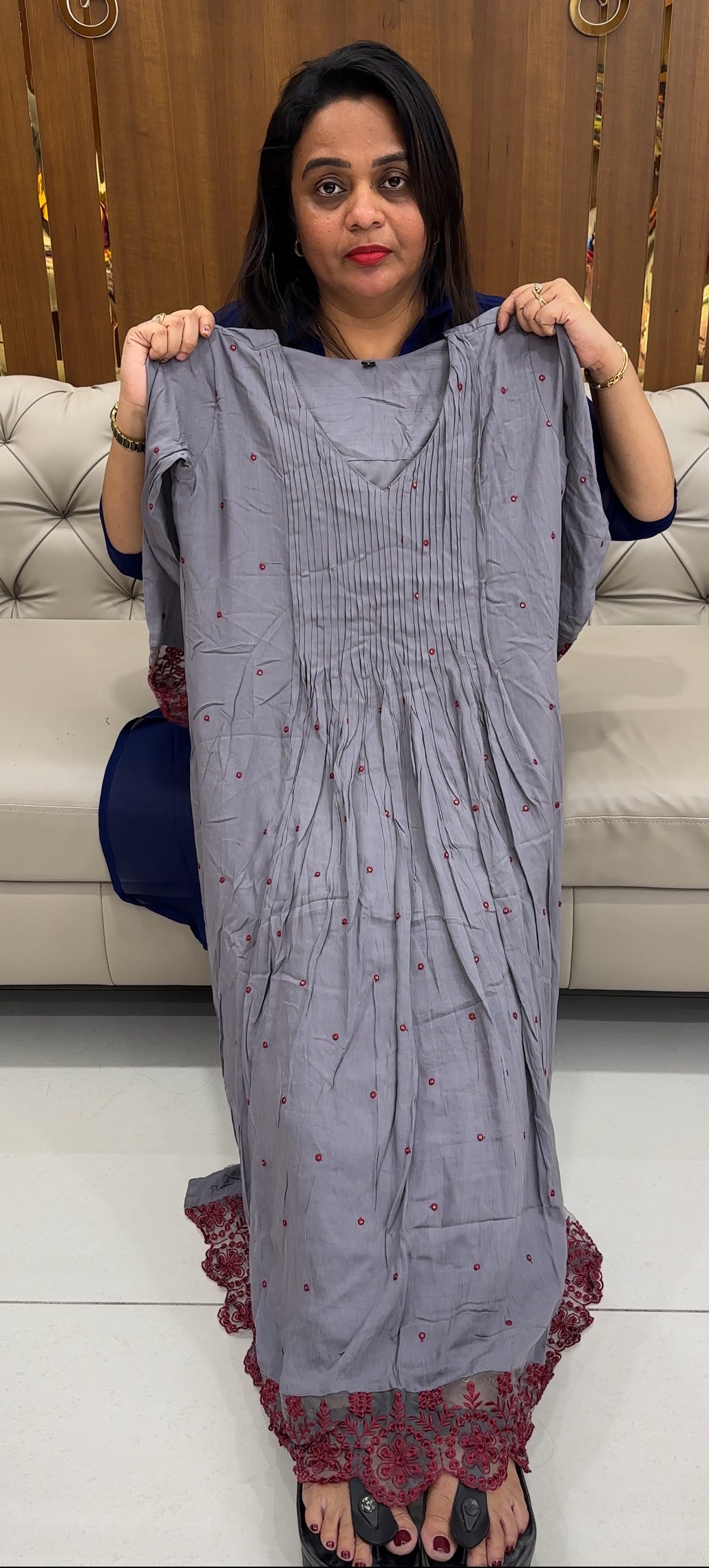 WRINKLE RYON ALINE TOPS - IHA 25860