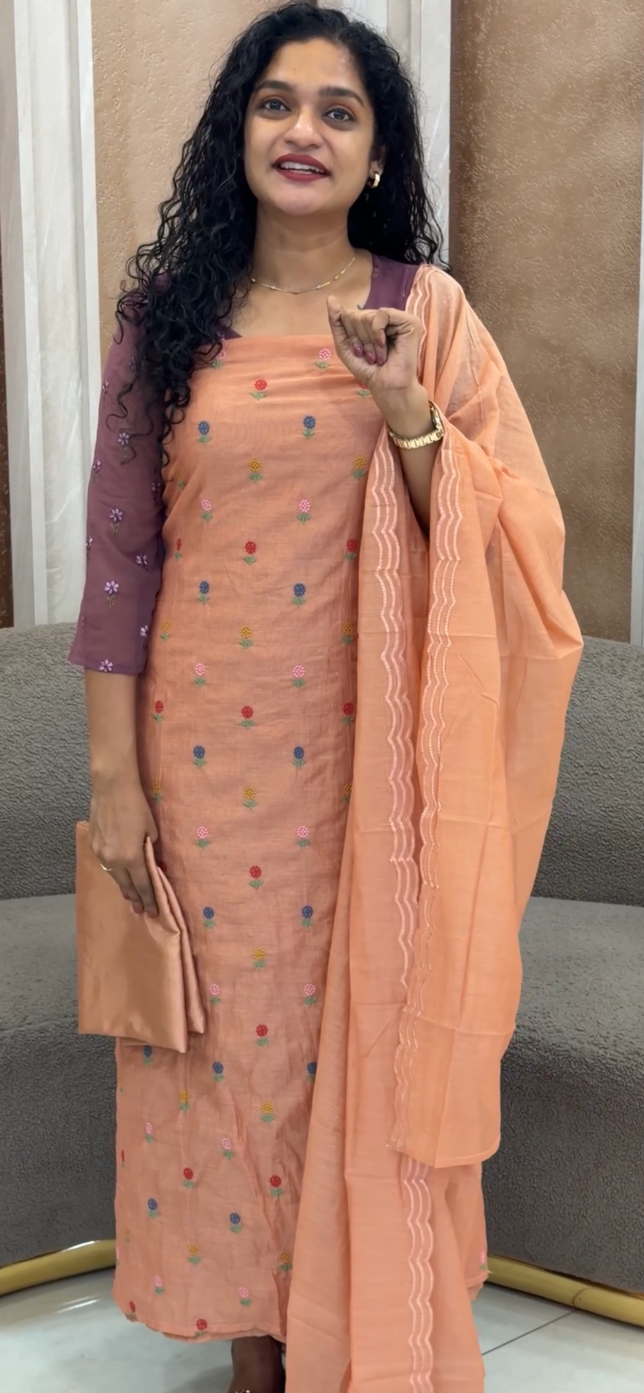 MALAI CHANDERI UNSTITCHED SALWAR SUITS - IHA 33287