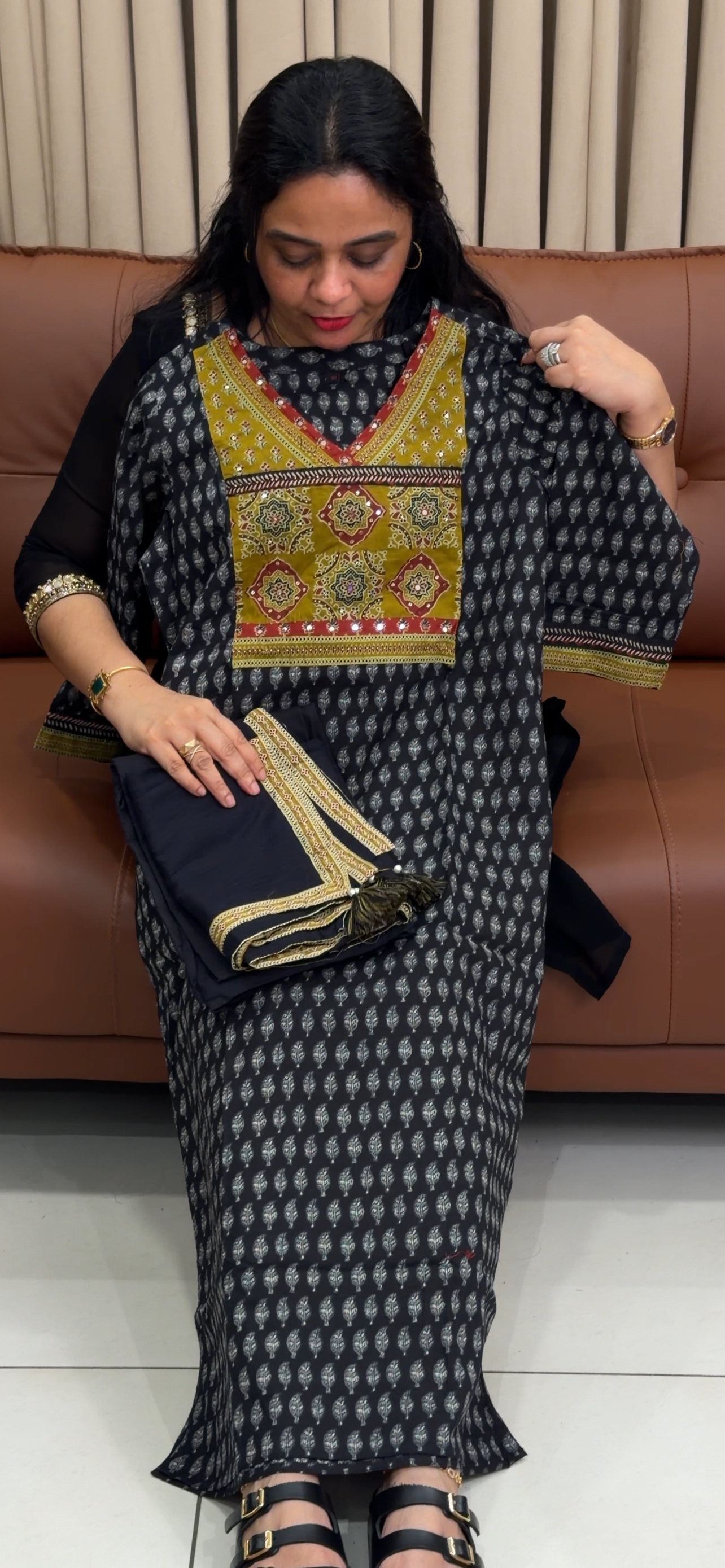 COTTON TOP , BOTTOM AND DUPATTA - IHA 34627