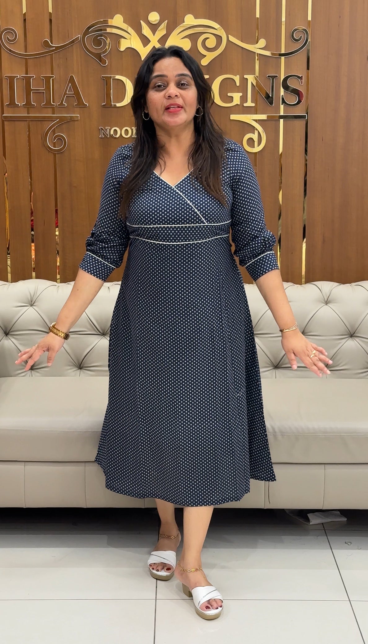 IHA'S IN-HOUSE COTTON LONG FROCKS - IHA 28361