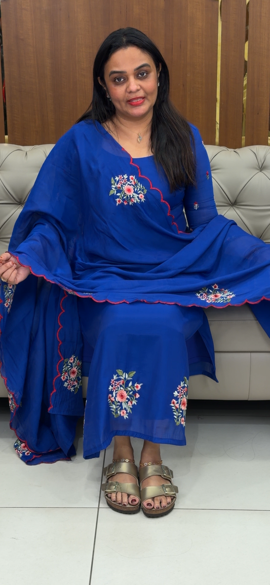 FORWARD MALAI CHANDERI UNSTITCHED SALWAR SUITS - IHA 32201