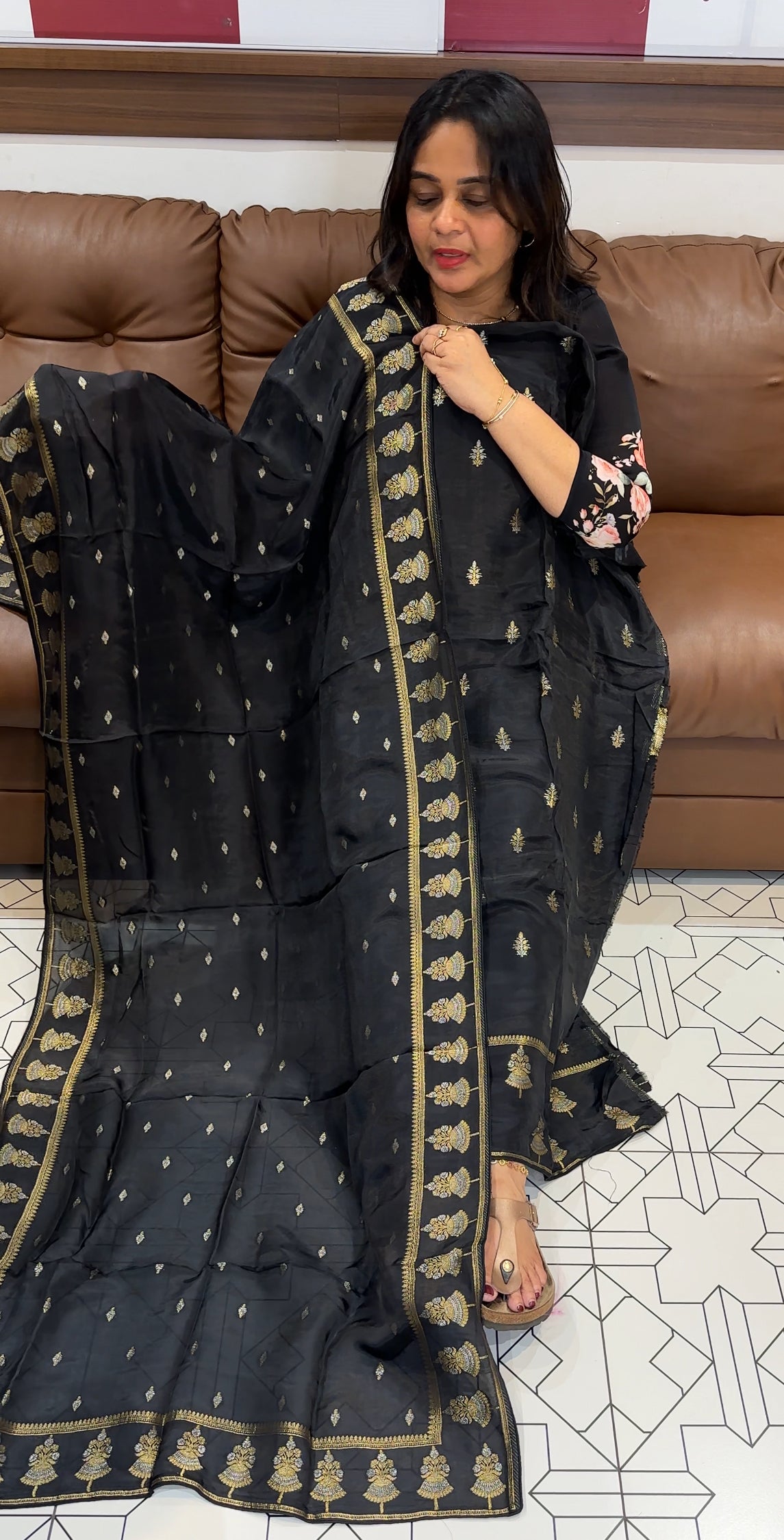 BANARASI UNSTITCHED SALWAR SUITS - IHA 26671