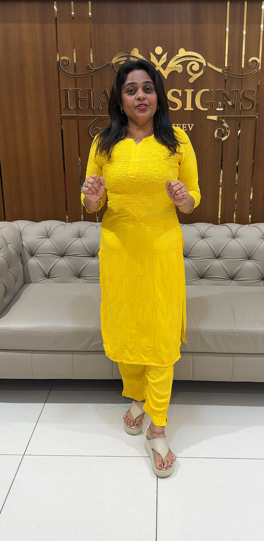 LUCKNOWI TOP AND BOTTOM  - IHA 24836