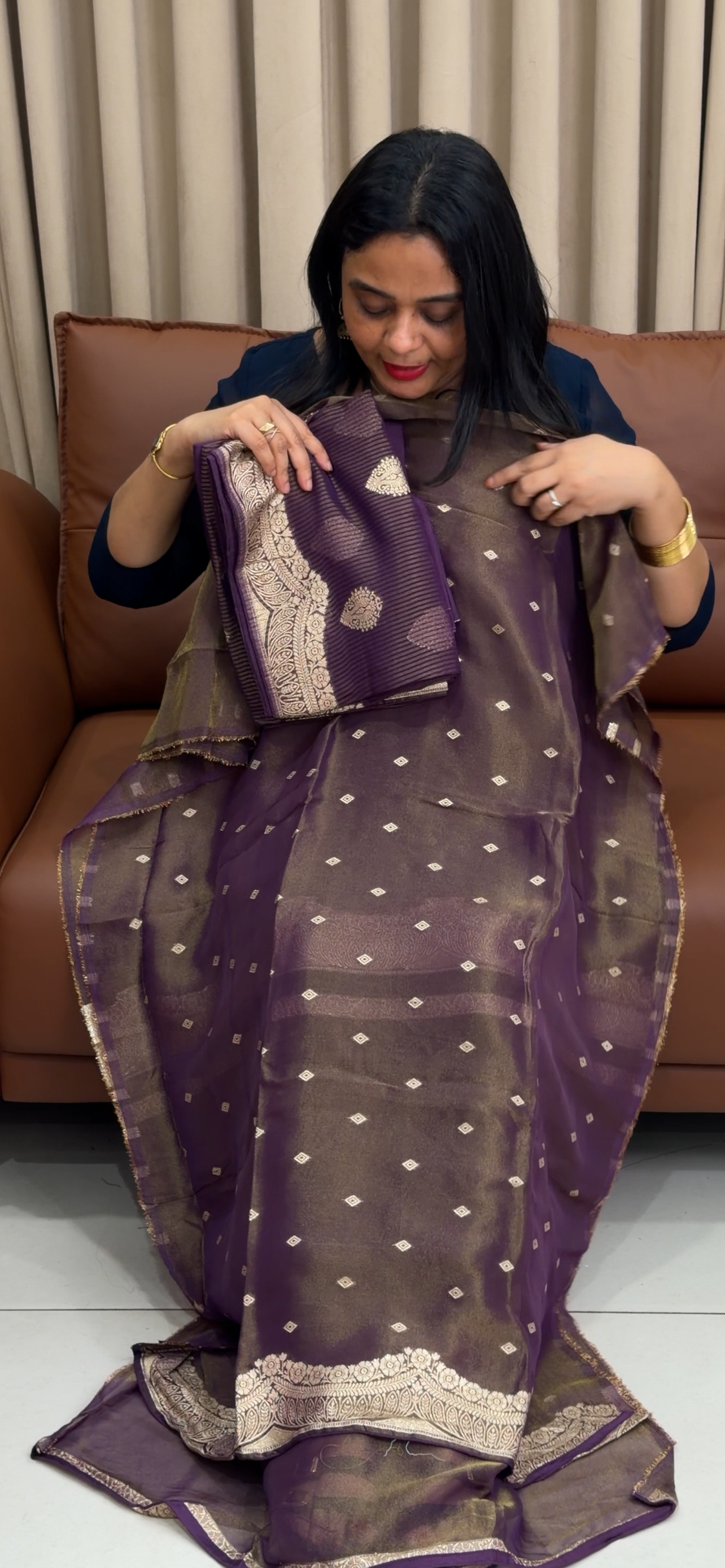 BANARASI UNSTITCHED SALWAR SUITS - IHA 34142