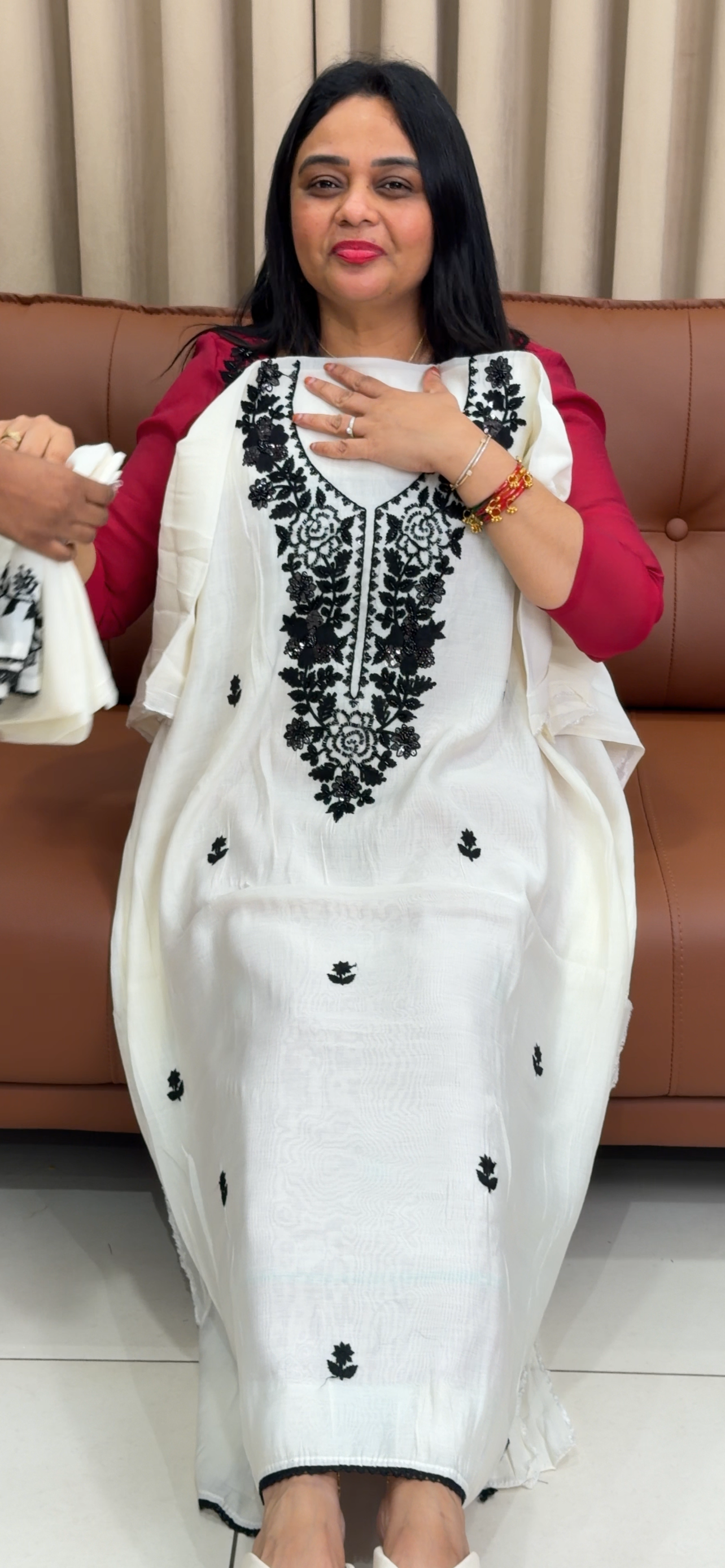 FORWARD HANDWORKED TOP, BOTTOM AND DUPATTA  - IHA 33867