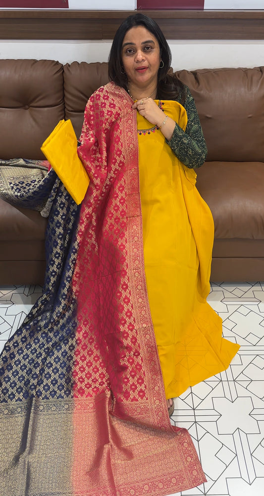FAUX GEORGETTE UNSTITCHED SALWAR SUITS - IHA 27306