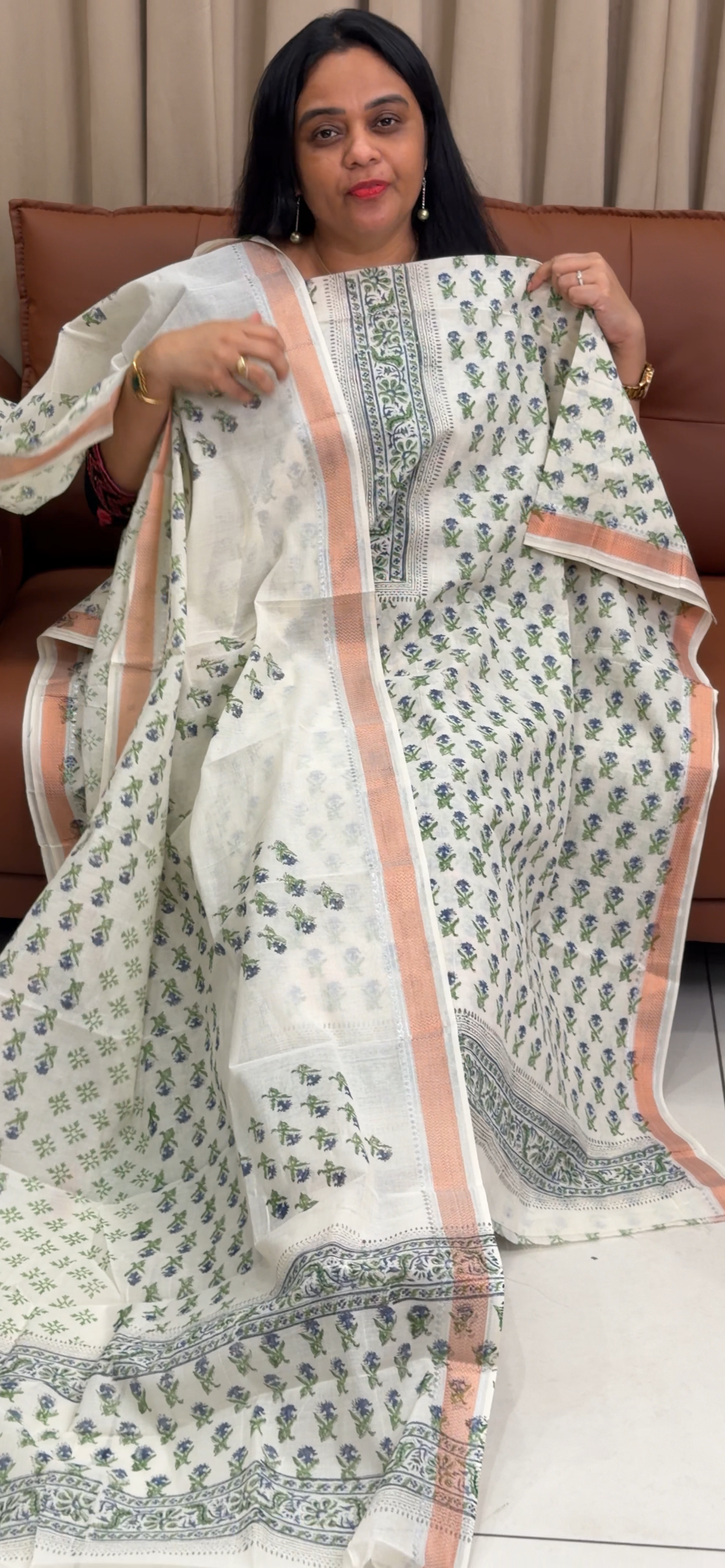 PRINTED COTTON UNSTITCHED SALWAR SUITS - IHA 35449