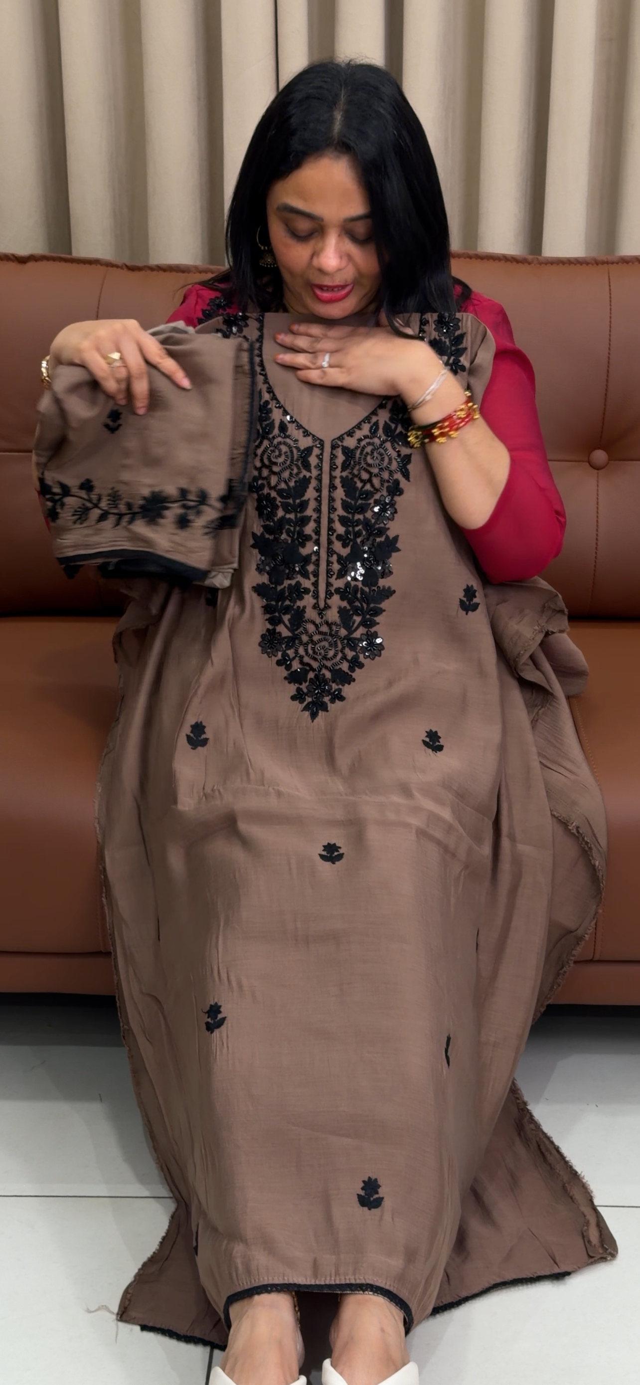 FORWARD HANDWORKED TOP, BOTTOM AND DUPATTA  - IHA 33867