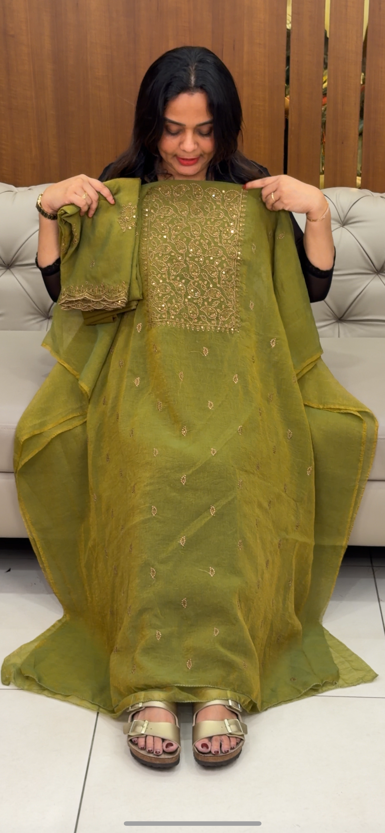 FORWARD CRUSHED SILK UNSTITCHED SALWAR SUITS - IHA 33142