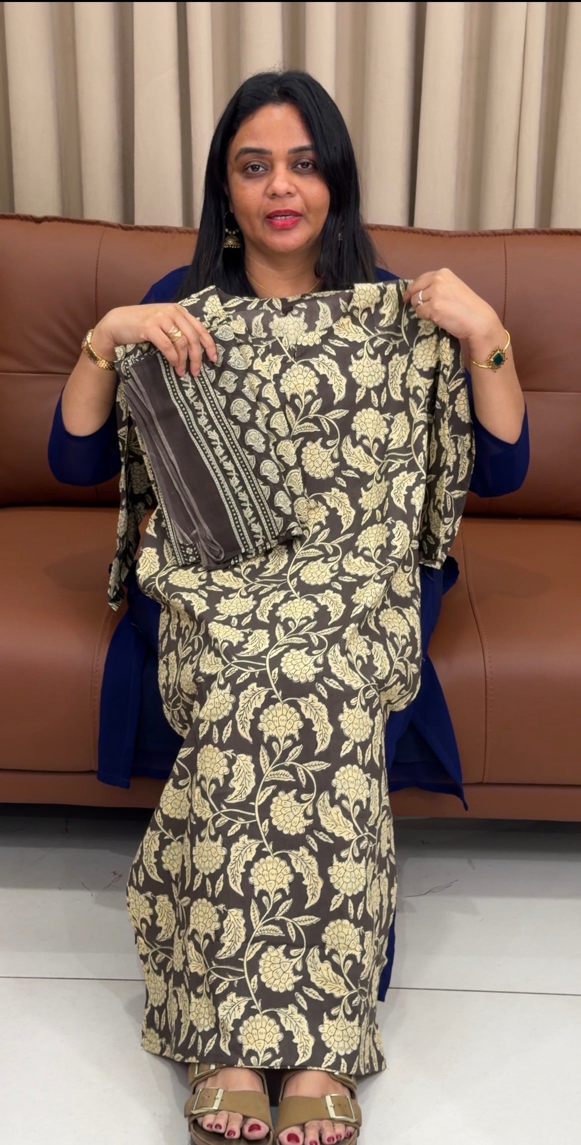 PRINTED COTTON TOP,BOTTOM AND DUPATTA - IHA 33631