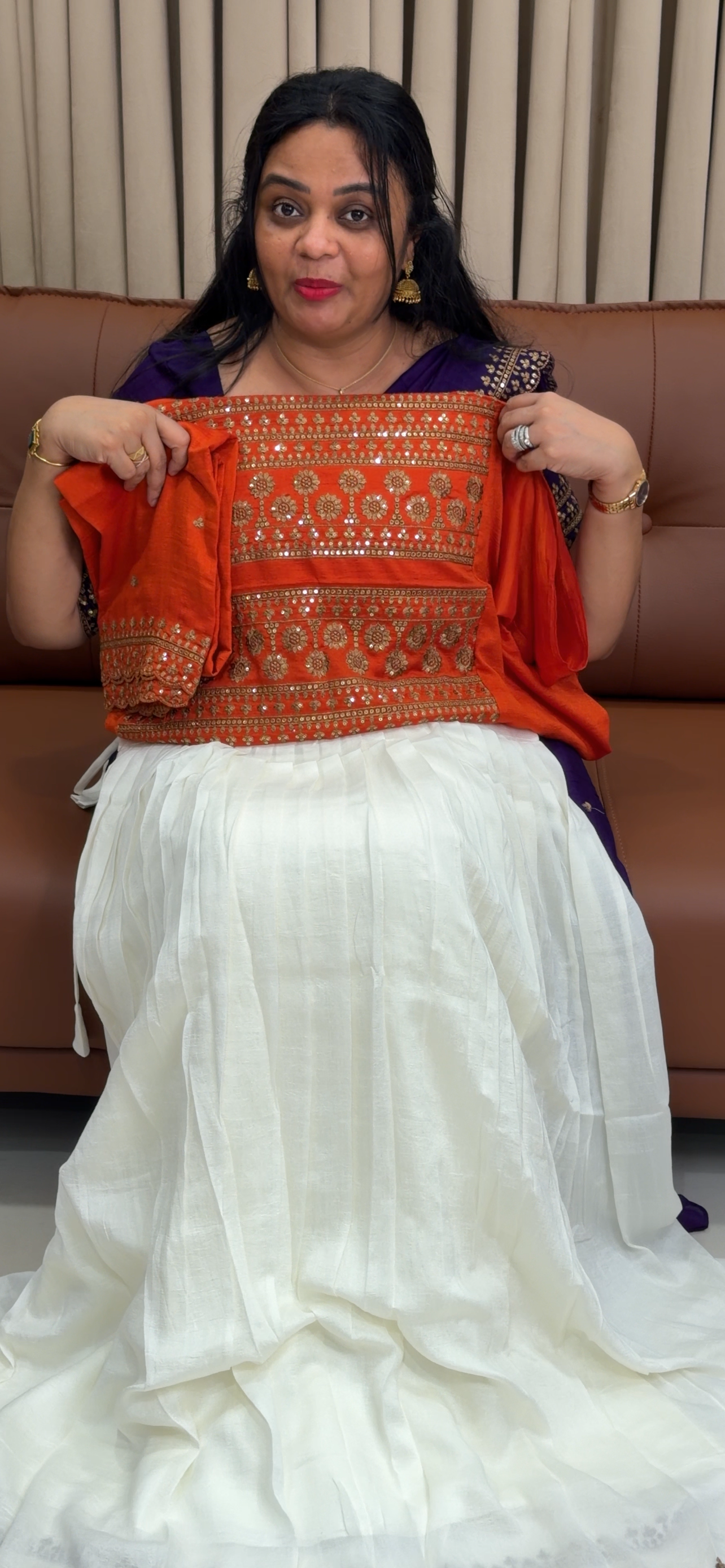 SEMI STITCHED DHAVANI SETS - IHA 34610