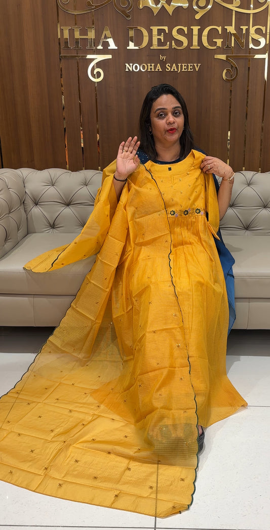 SILKY KOTA ALINE TOP AND DUPATTA - IHA 23901