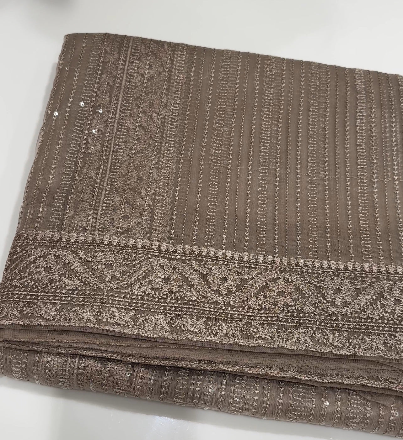 CHIKANKARI NET SAREE - IHA 16881