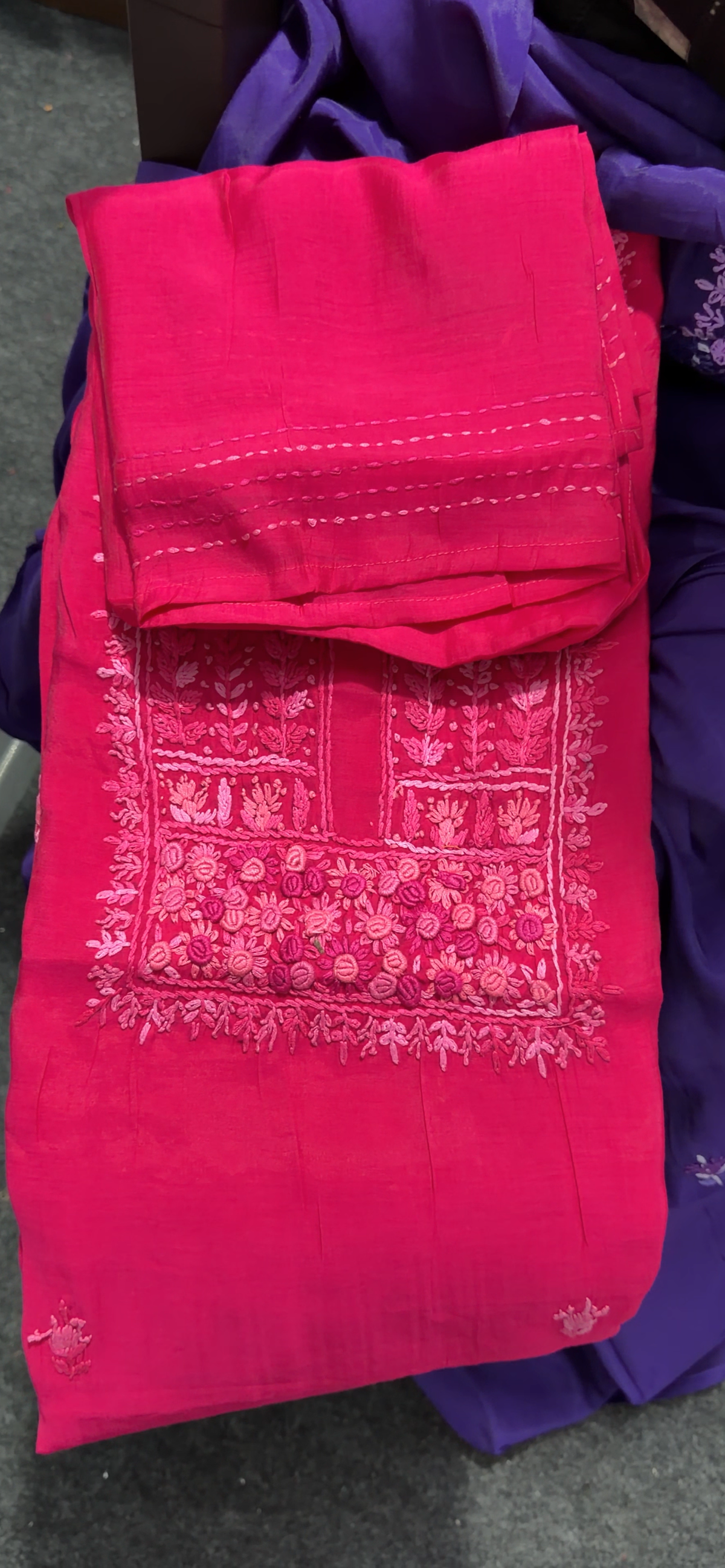 MALAI CHANDERI  UNSTITCHED SALWAR SUITS - IHA 36050