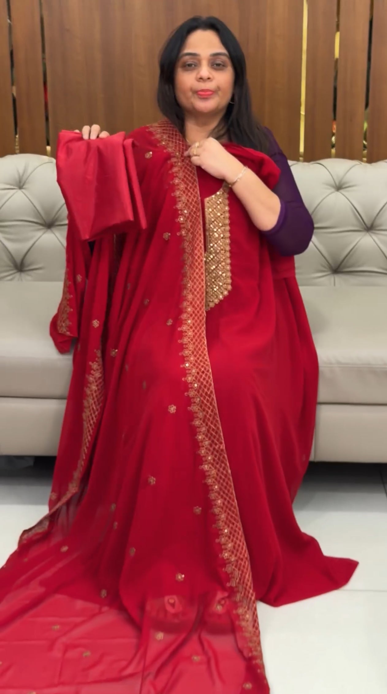 FAUX GEORGETTE UNSTITCHED SALWAR SUITS - IHA 29188