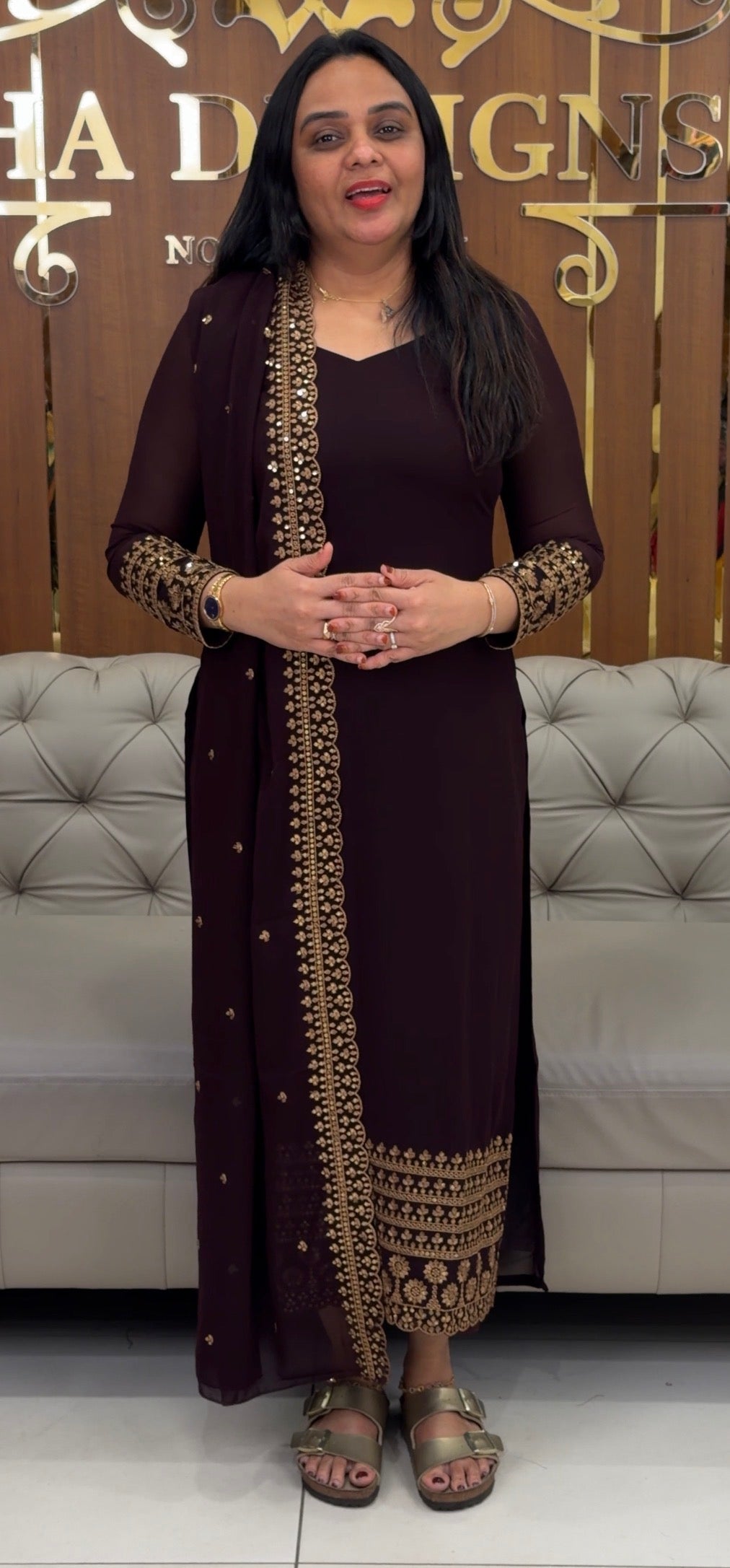IHA'S IN-HOUSE GEORGETTE UNSTITCHED SALWAR SUITS - IHA 35114