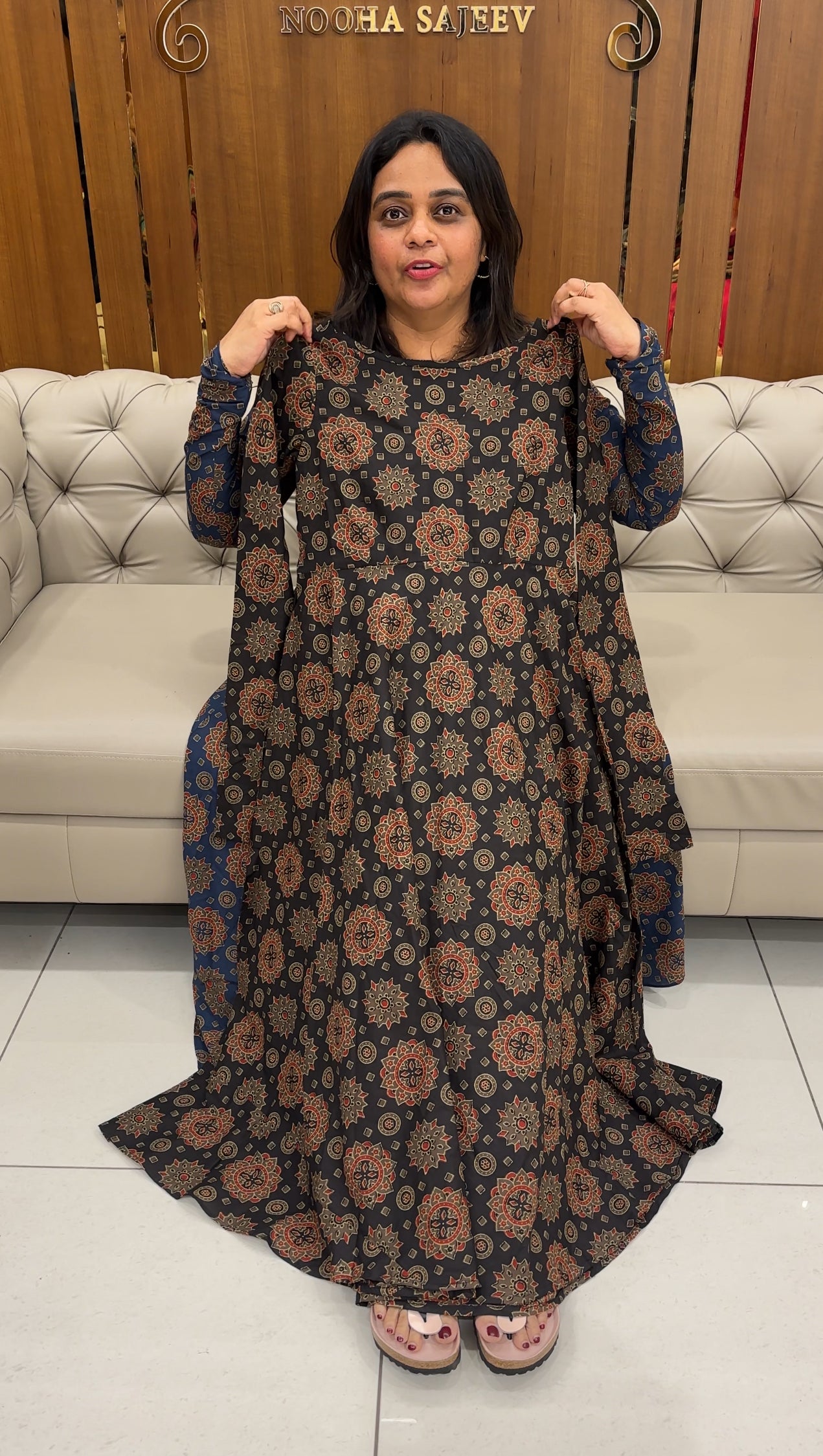 IHA'S IN-HOUSE AJRAKH PRINTED TOPS - IHA 27144