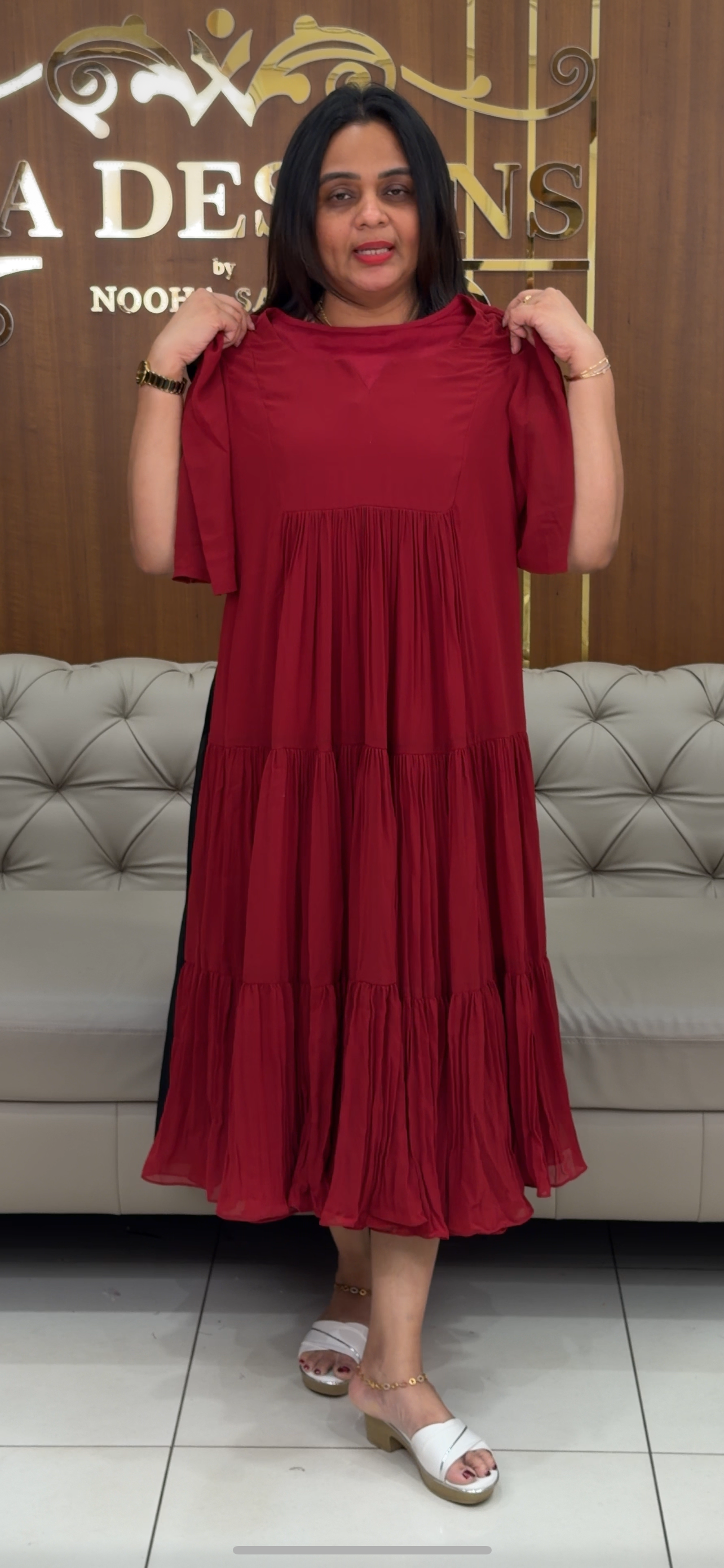 IHA'S IN-HOUSE FAUX GEORGETTE FROCKS - IHA 29520