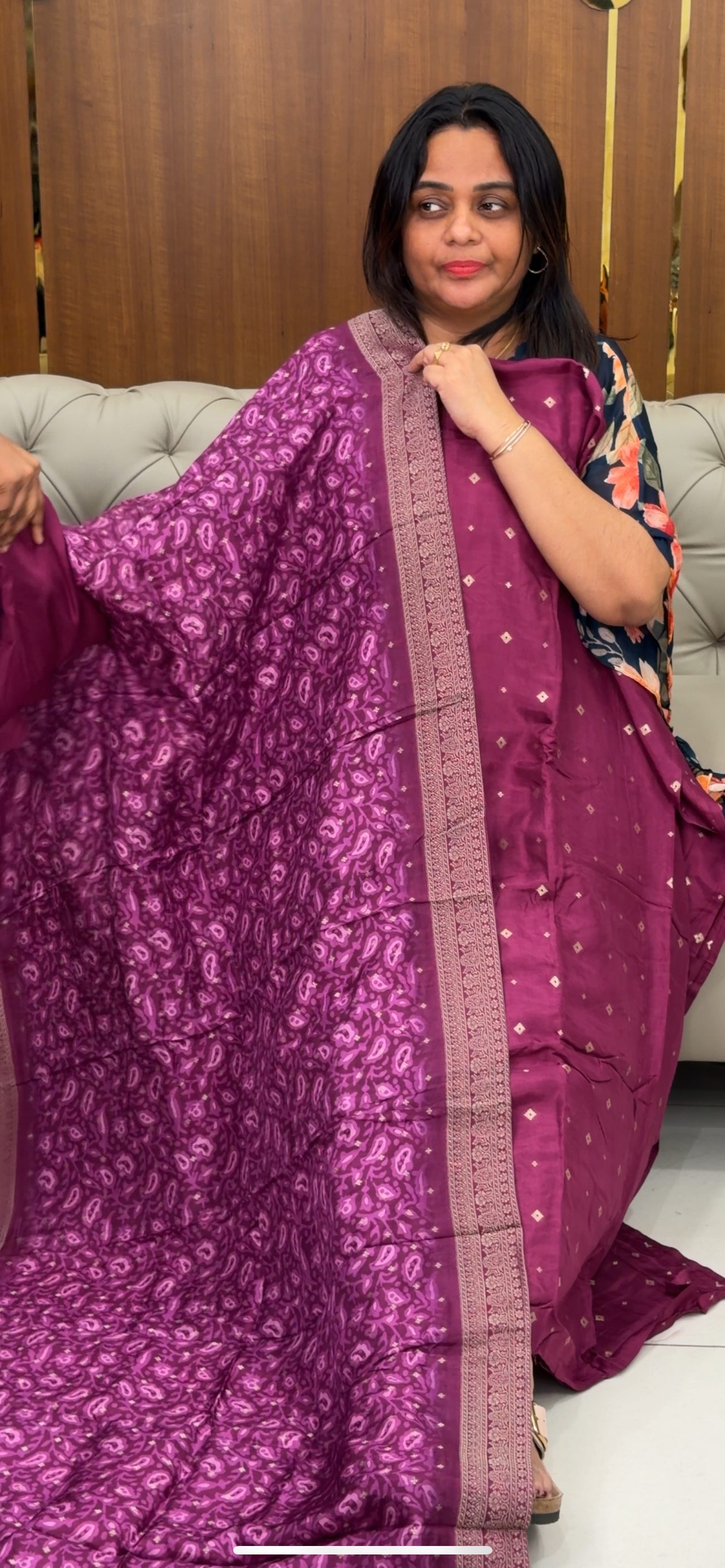 PRINTED BANARASI UNSTITCHED SALWAR SUITS -  IHA 28979