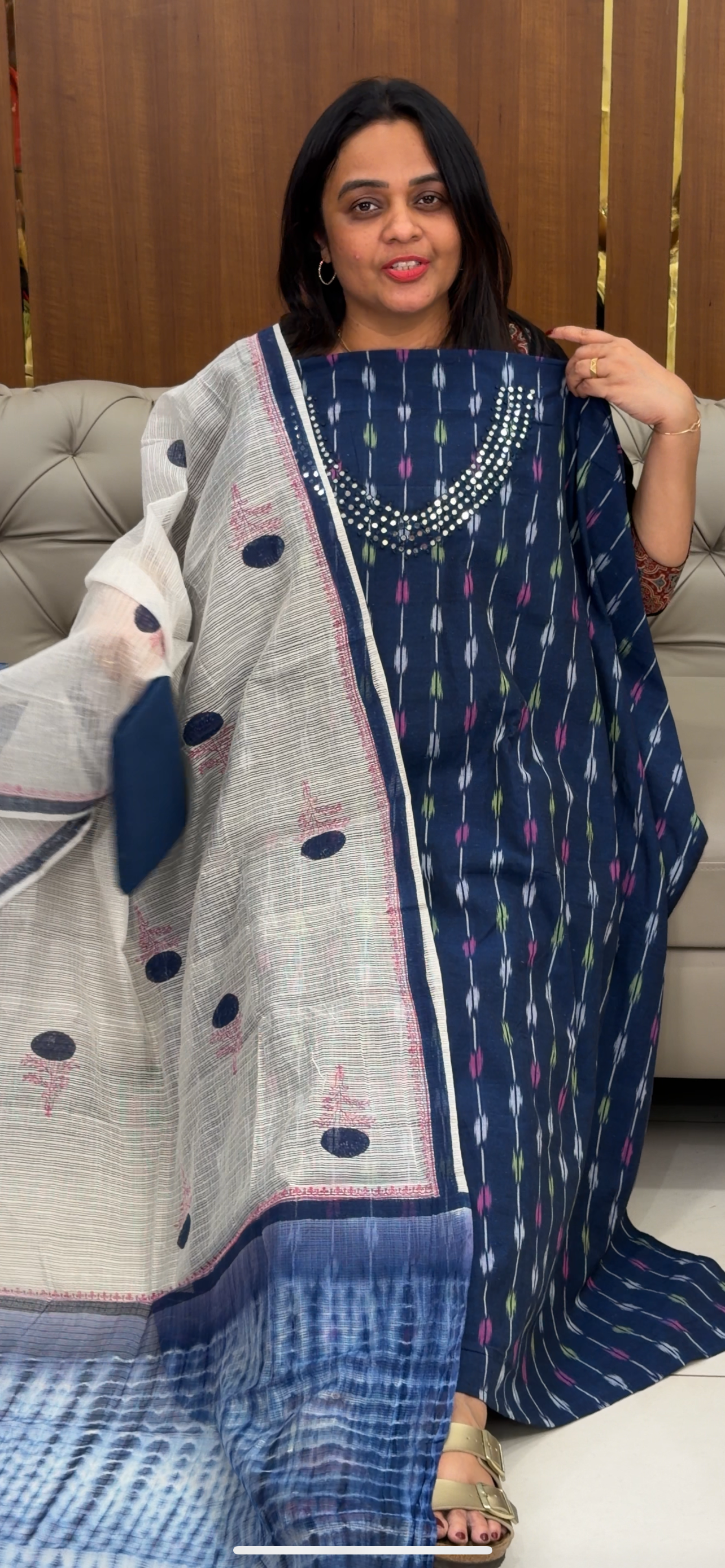 COTTON UNSTITCHED SALWAR SUITS - IHA 29759