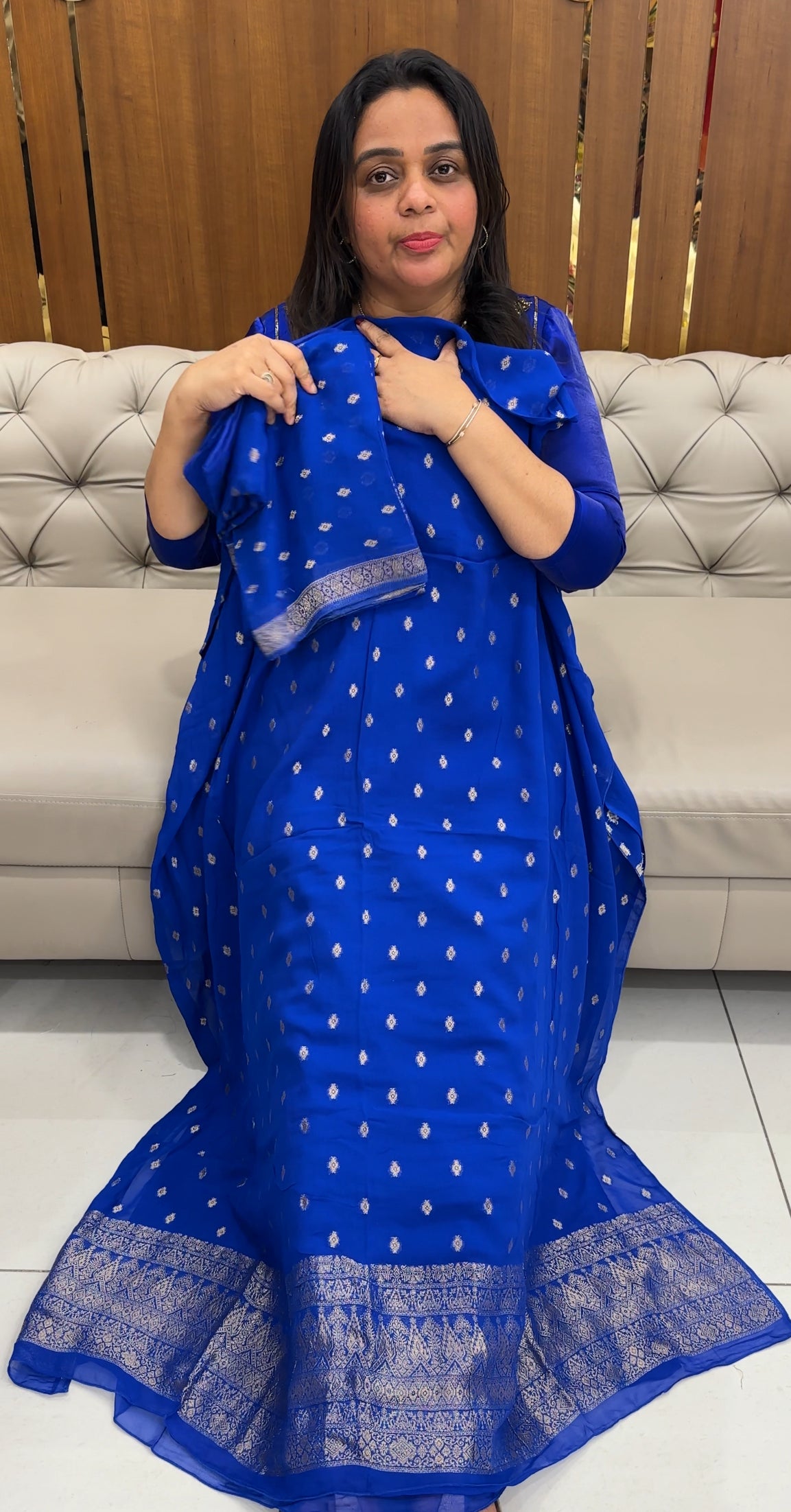 BANARASI UNSTITCHED SALWAR SUITS - IHA 27108