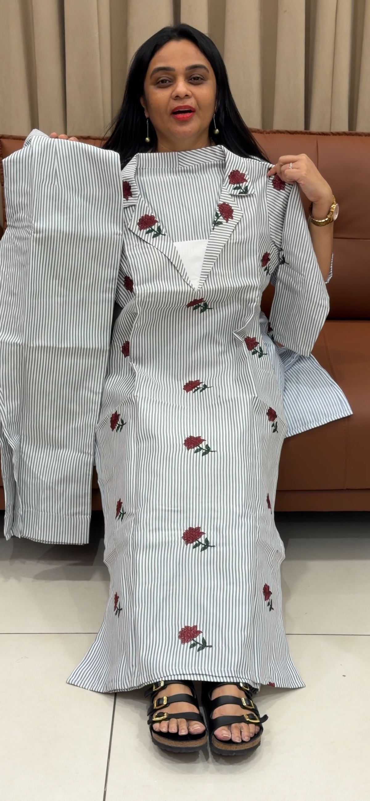 IHA'S IN-HOUSE HANDLOOM COTTON TOP AND BOTTOM - IHA 35444