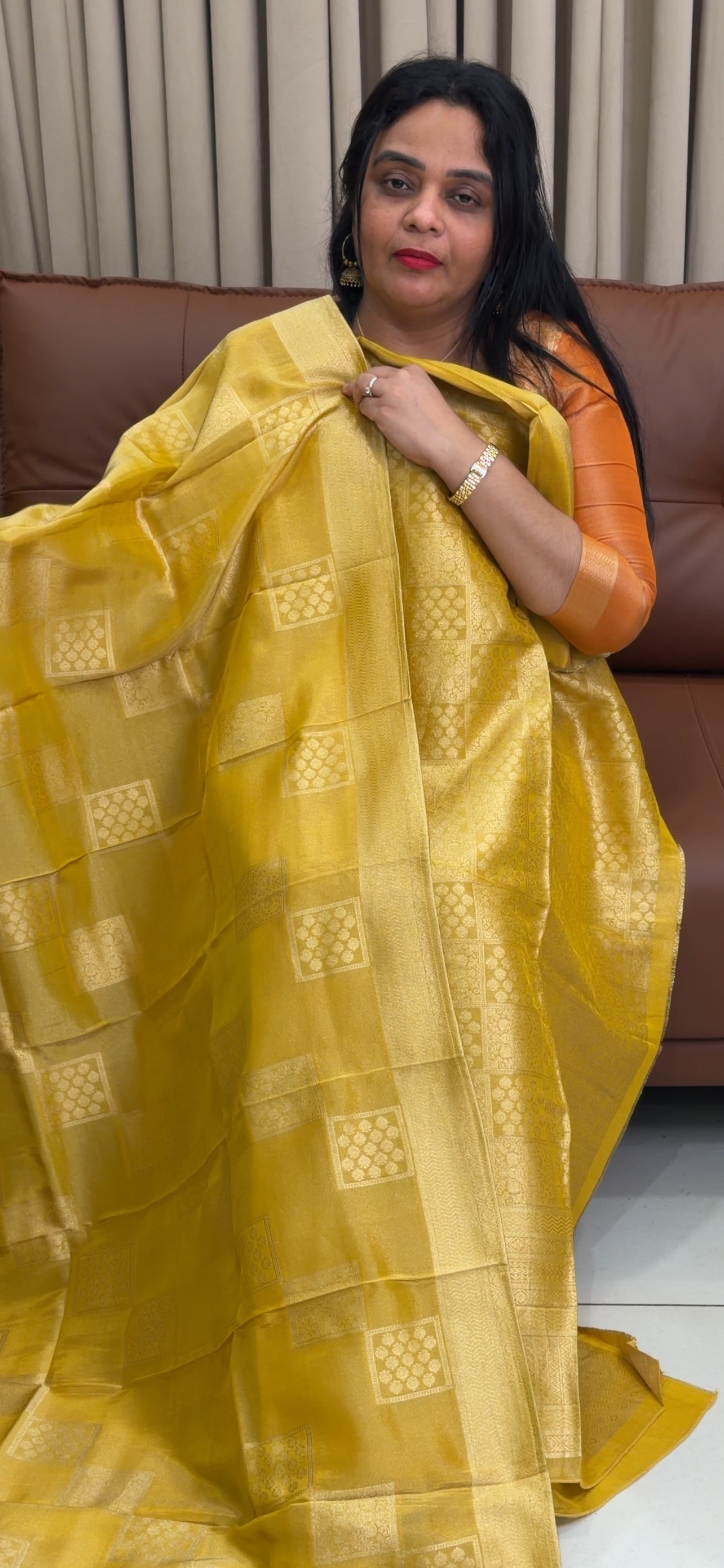 BANARASI TISSUE UNSTITCHED SALWAR SUITS - IHA 34526
