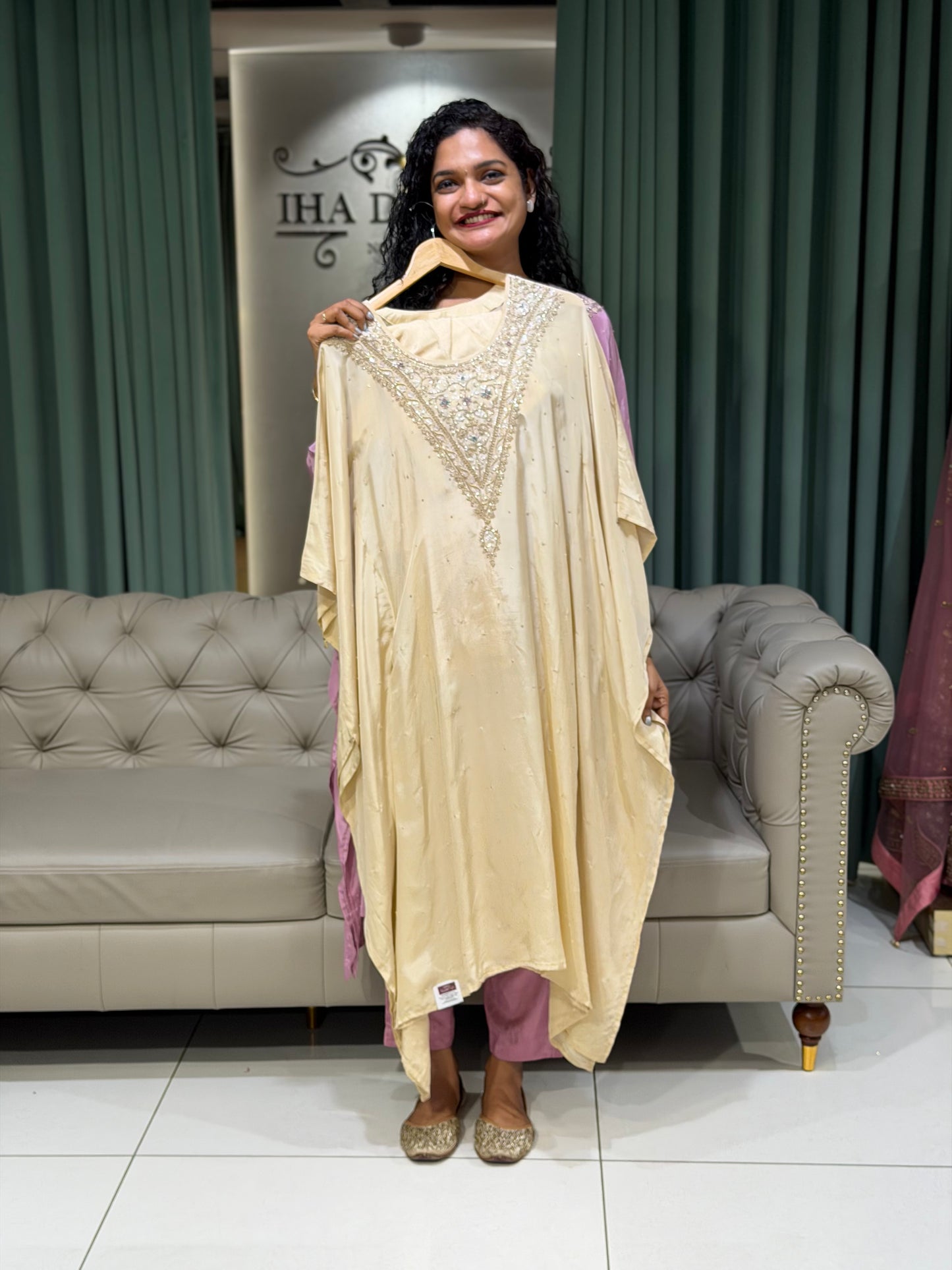 PARTY WEAR KAFTAN TOP AND BOTTOM  - 29823