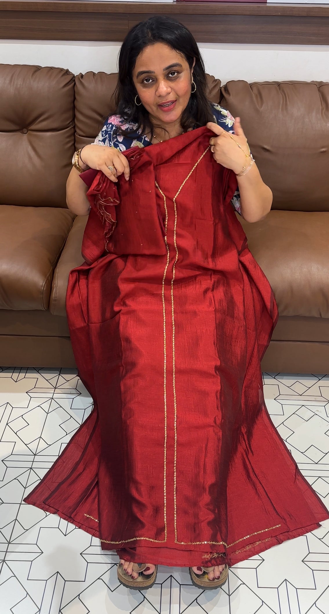SEMI RAW SILK UNSTITCHED SALWAR SUITS - IHA 26542
