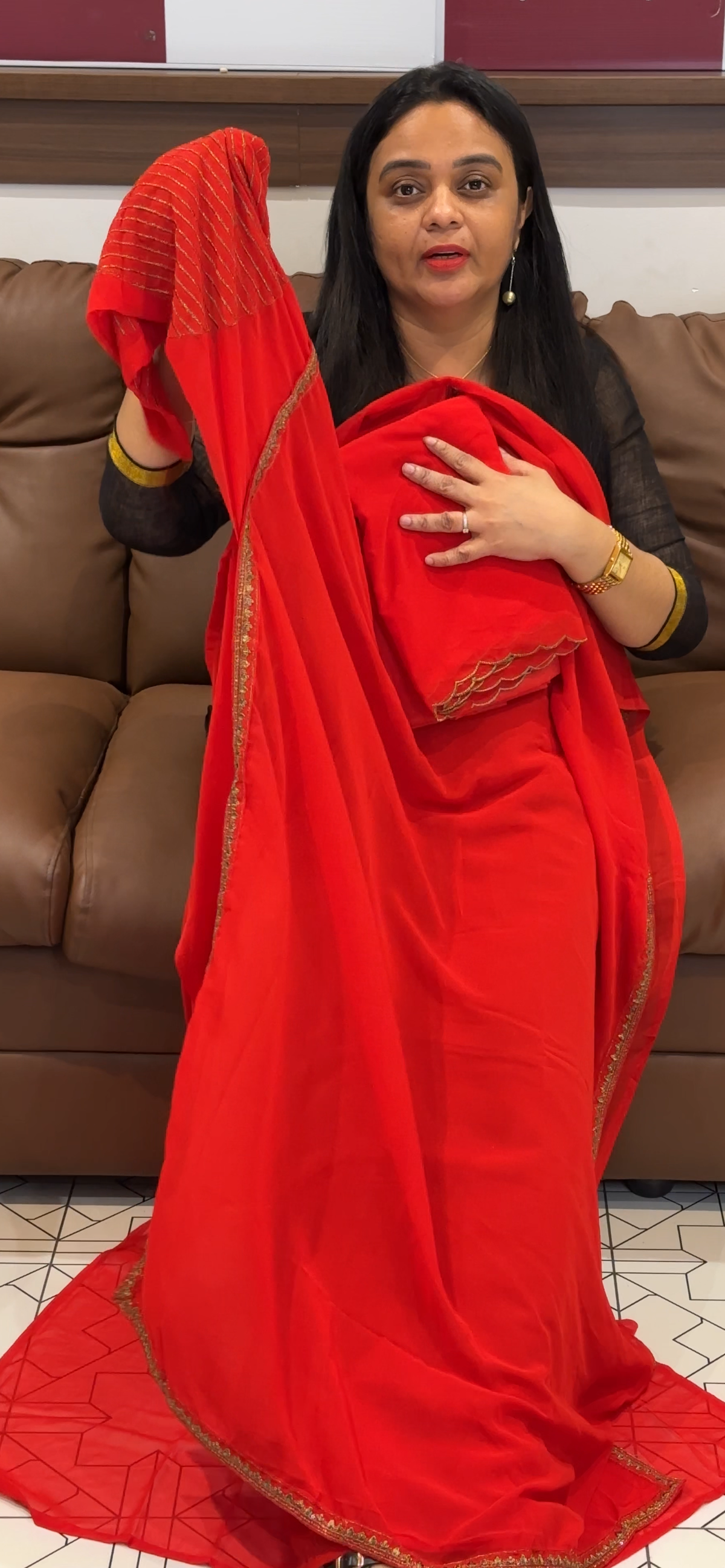 GEORGETTE UNSTITCHED SALWAR SUITS - IHA 35487