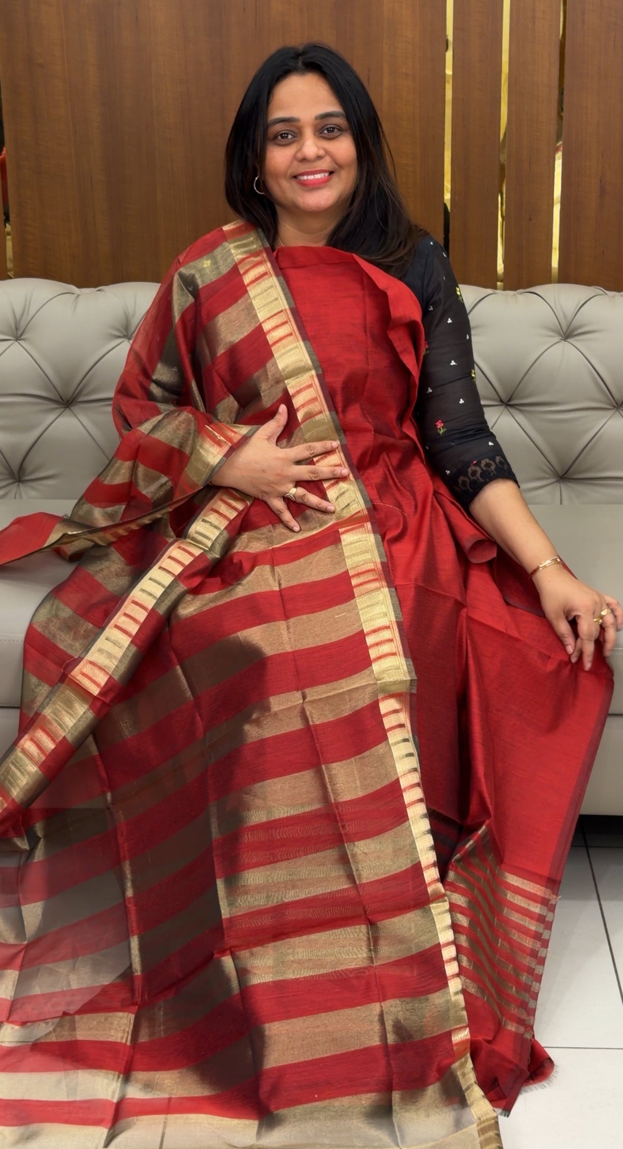 MODAL CHANDERI UNSTITCHED SALWAR SUITS - IHA 29129