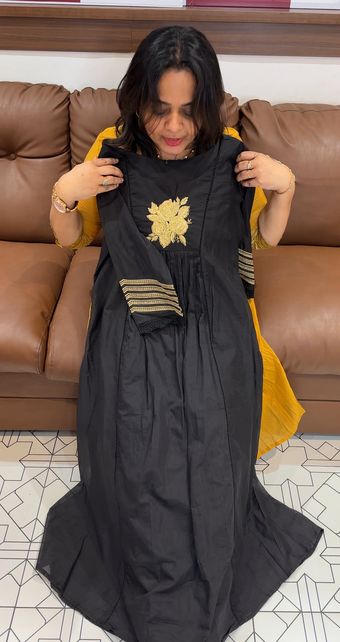 MALAI CHANDERI ALINE TOPS - IHA 26986