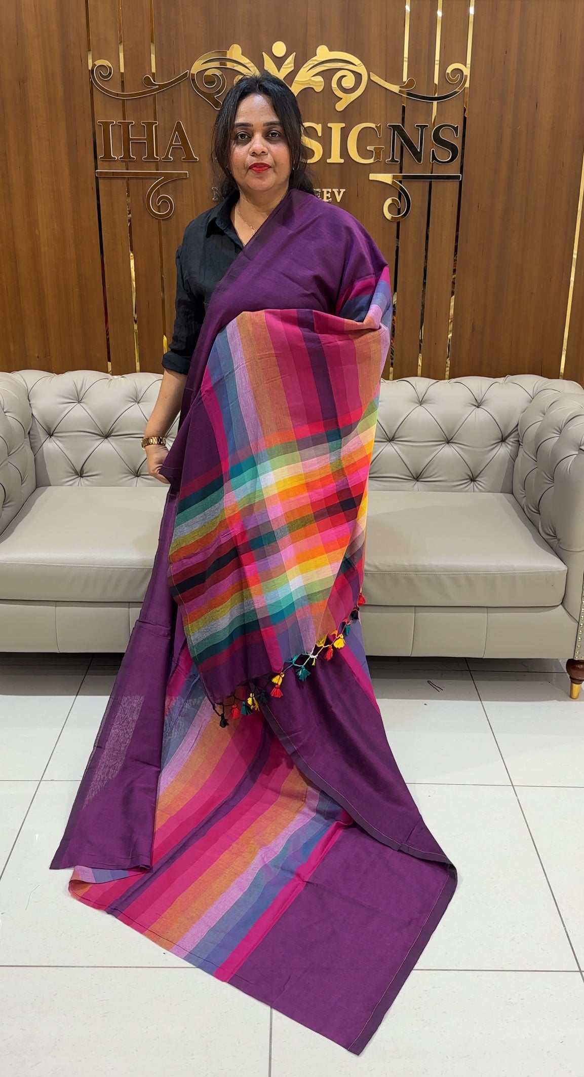 KHADDI COTTON SAREES - IHA 25071