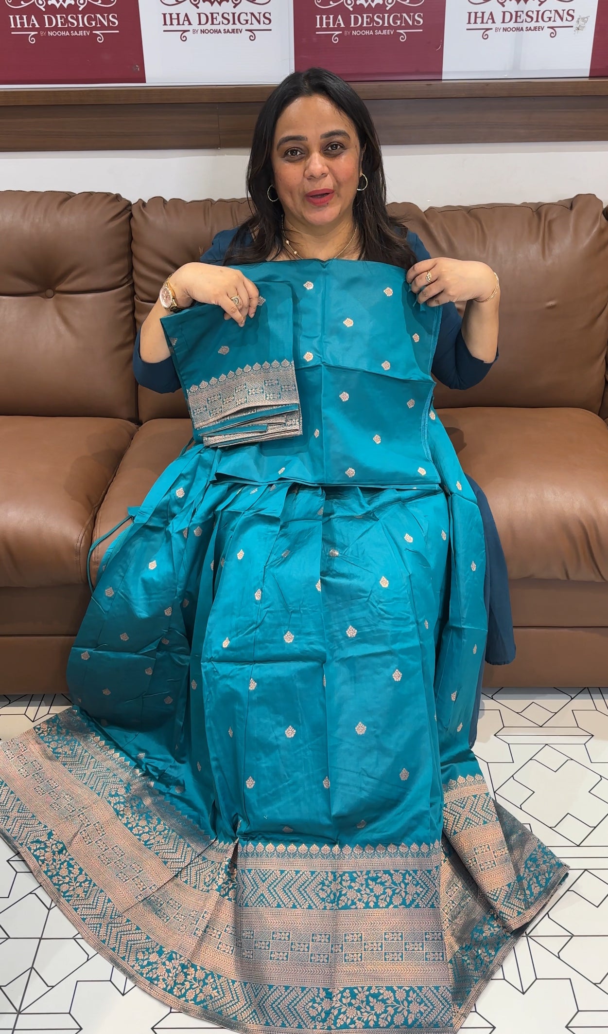 SEMI STITCHED DAVANI SETS - IHA 27195