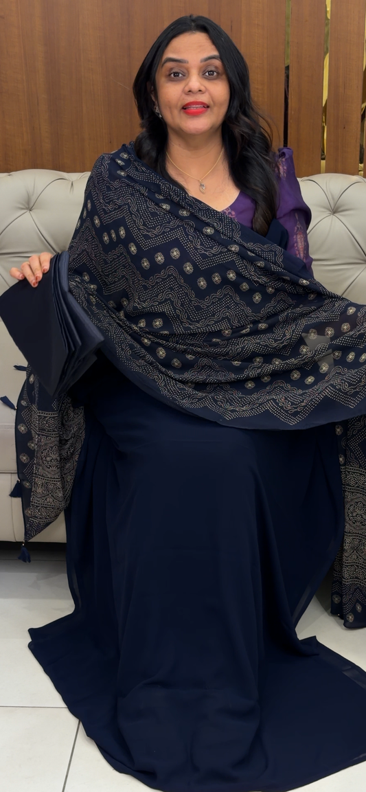 FAUX GEORGETTE UNSTITCHED SALWAR SUITS - IHA 32085