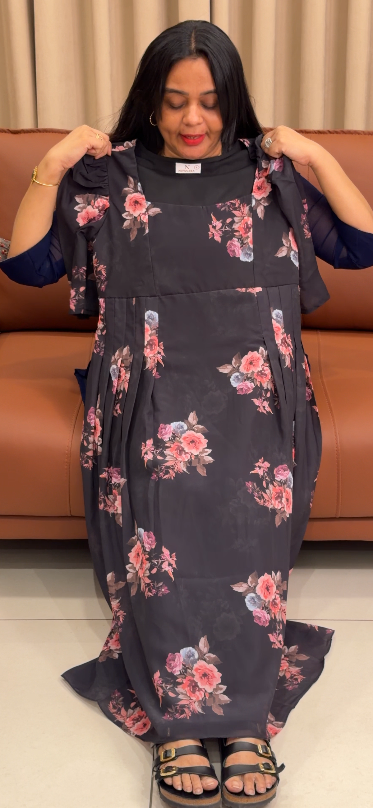 PRINTED GEORGETTE FROCKS - IHA 35268