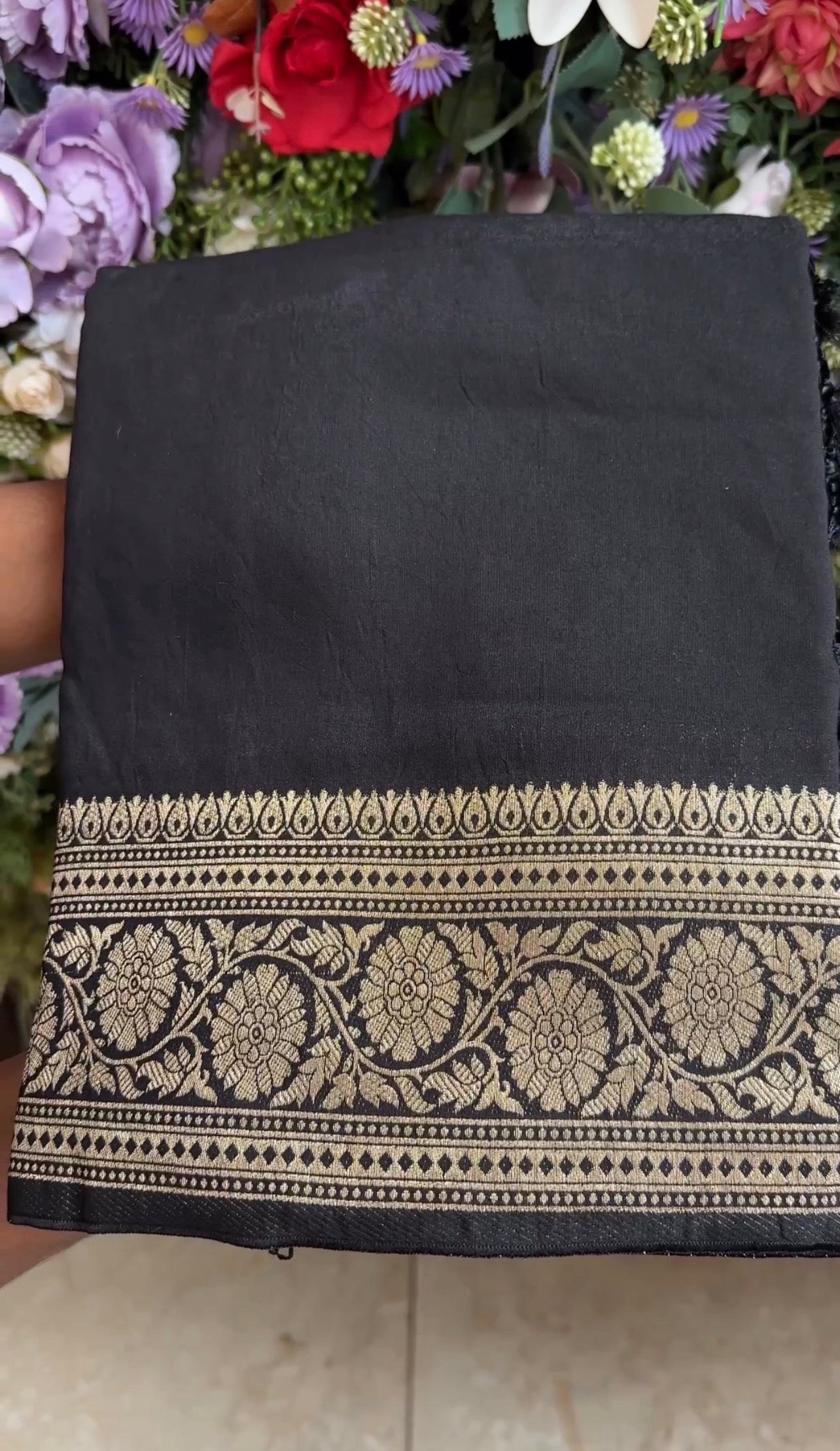VISCOSE GEORGETTE BANARASI SAREES - IHA 34445